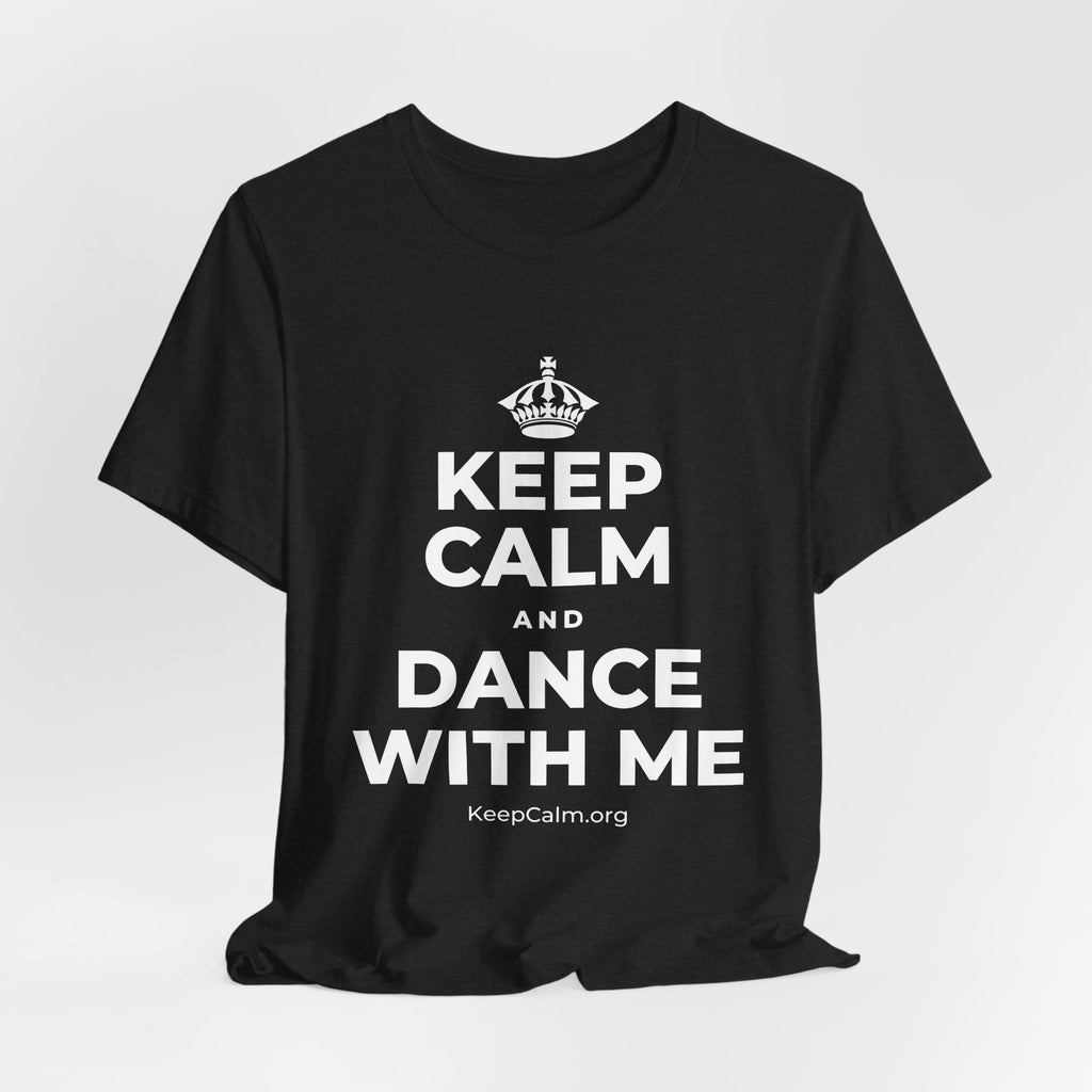 KEEP CALM AND DANCE WITH ME T-Shirt (Soft Cream–Heather Mauve)