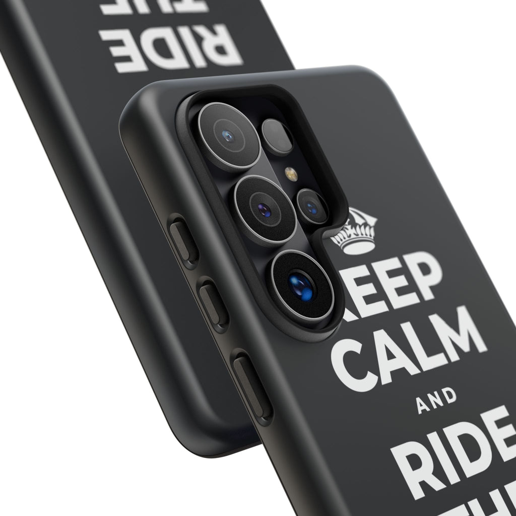 KEEP CALM AND RIDE THE GOOD WAVE Phone Case (Dark)