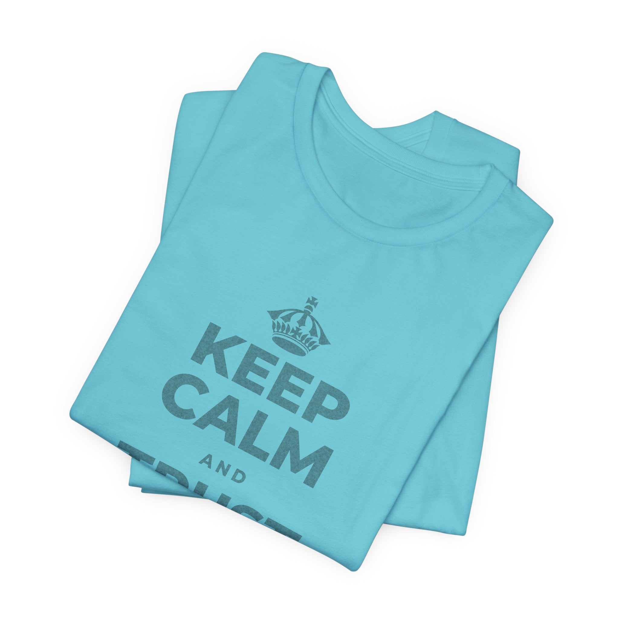 KEEP CALM AND TRUST THE MORNING T-Shirt (Soft Cream–Heather Mauve)