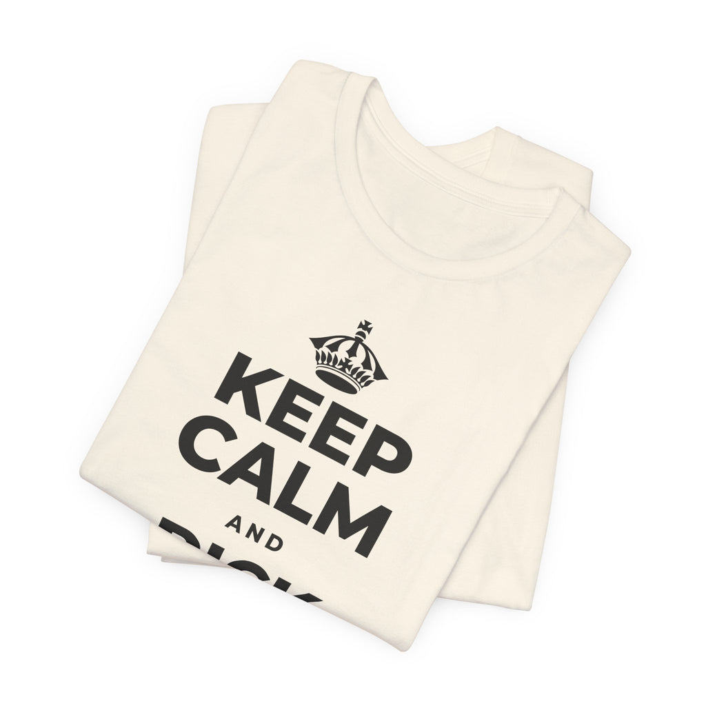 KEEP CALM AND PICK YOUR BATTLE T-Shirt (White–Asphalt)