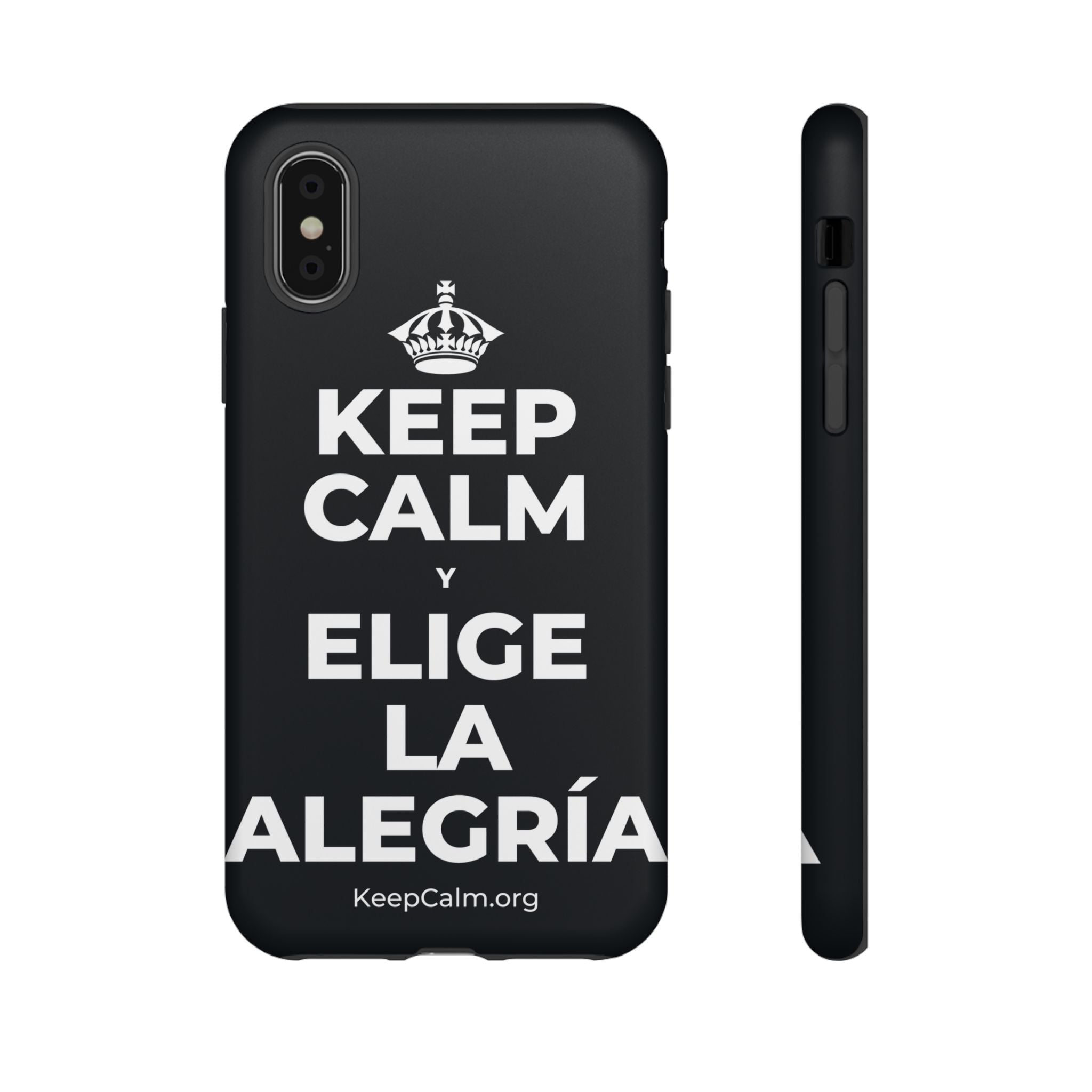 KEEP CALM Y ELIGE LA ALEGRÍA Phone Case (Dark)