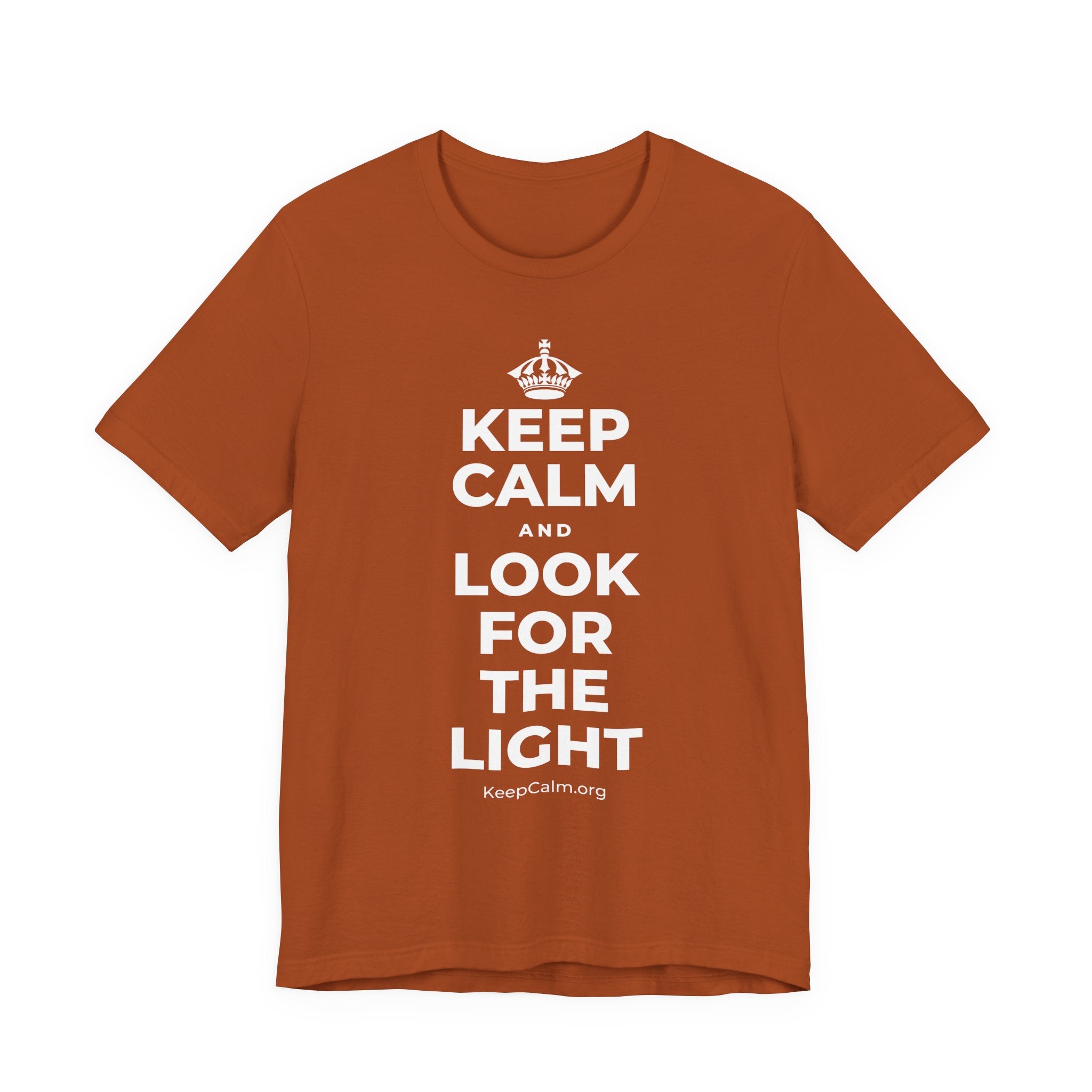 KEEP CALM AND LOOK FOR THE LIGHT T-Shirt (Military Green–Autumn)