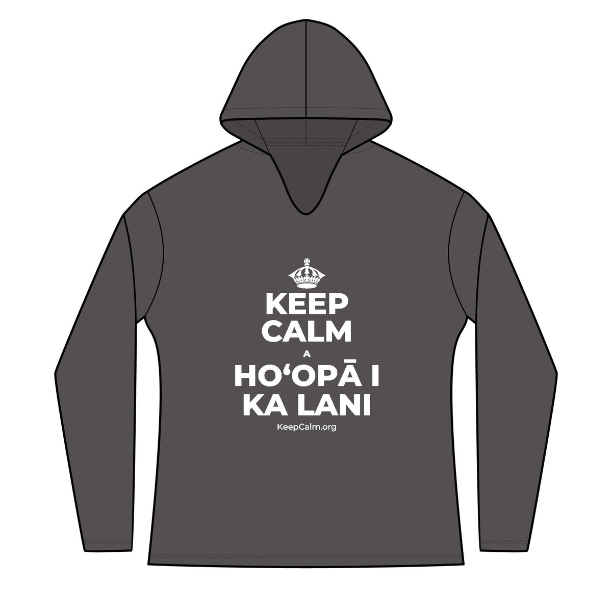KEEP CALM A HOʻOPĀ I KA LANI Women's Long Sleeve Hoodie