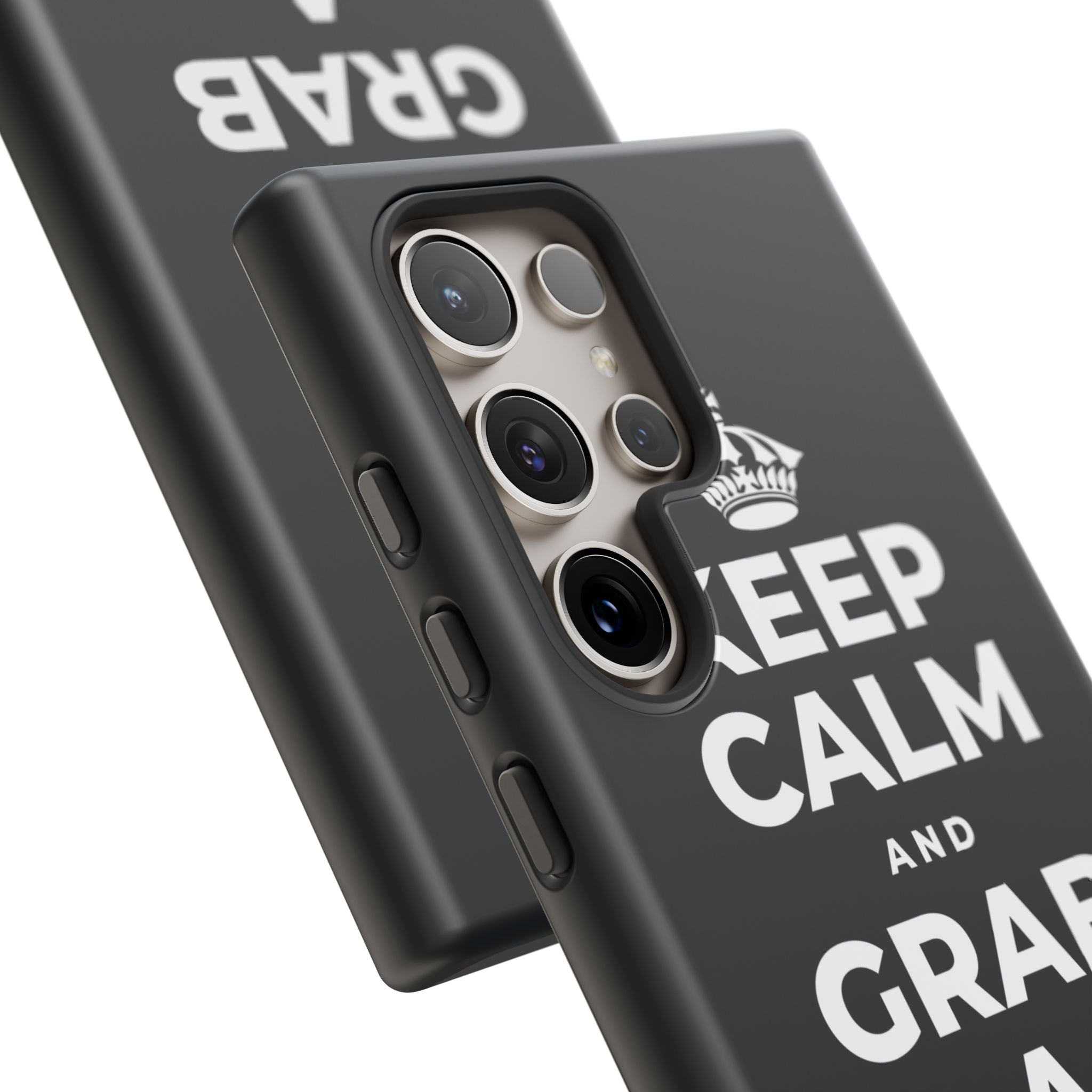 KEEP CALM AND GRAB A WARM DRINK Phone Case (Dark)