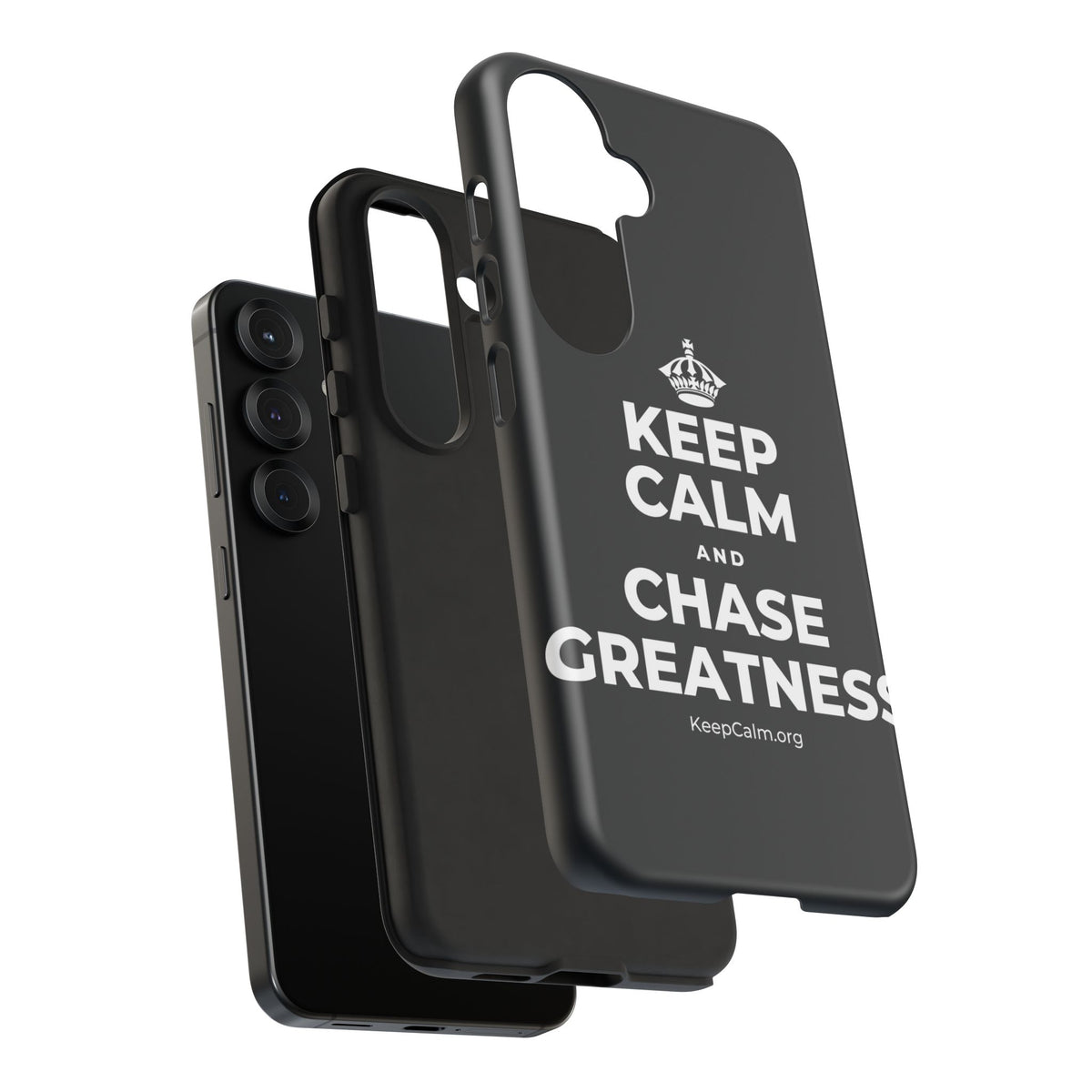 KEEP CALM AND CHASE GREATNESS Phone Case (Dark)