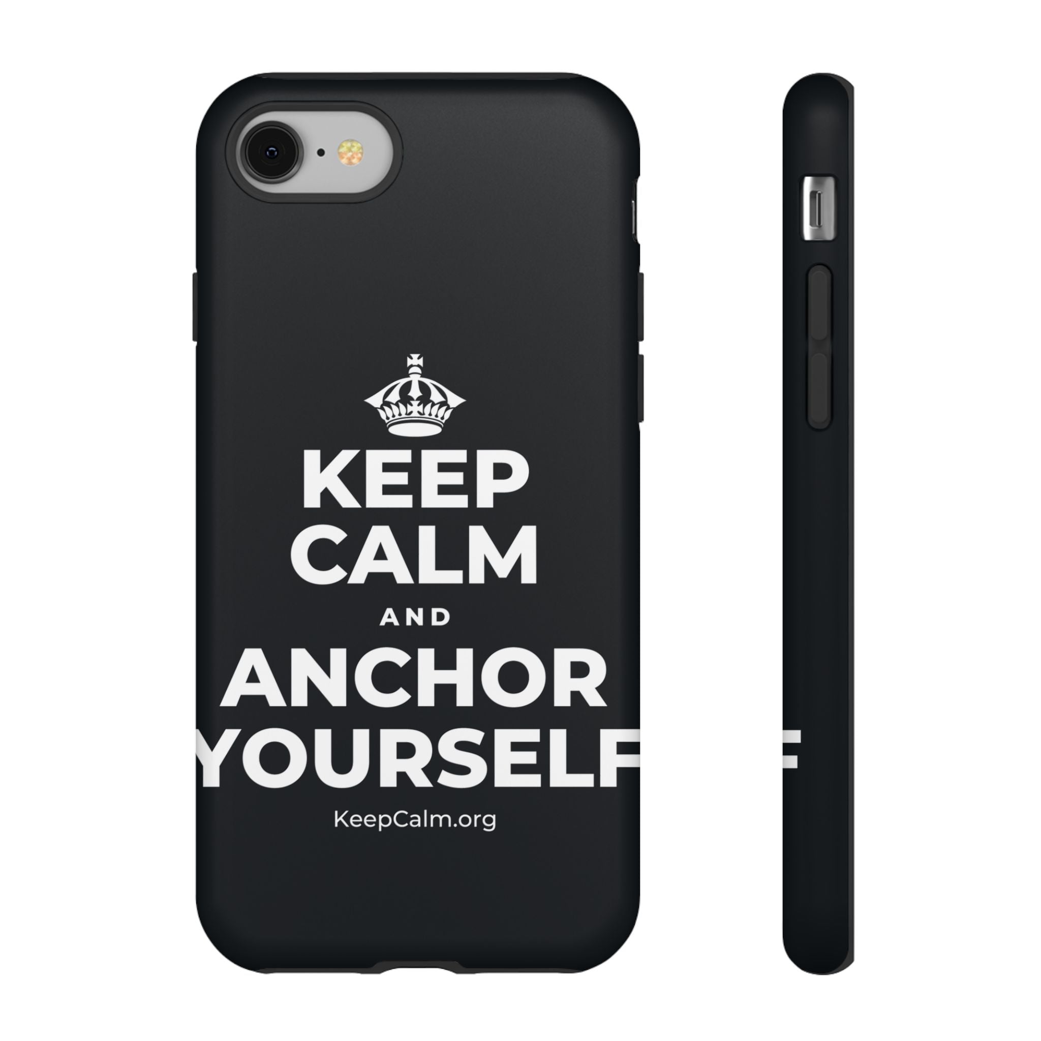KEEP CALM AND ANCHOR YOURSELF Phone Case (Dark)