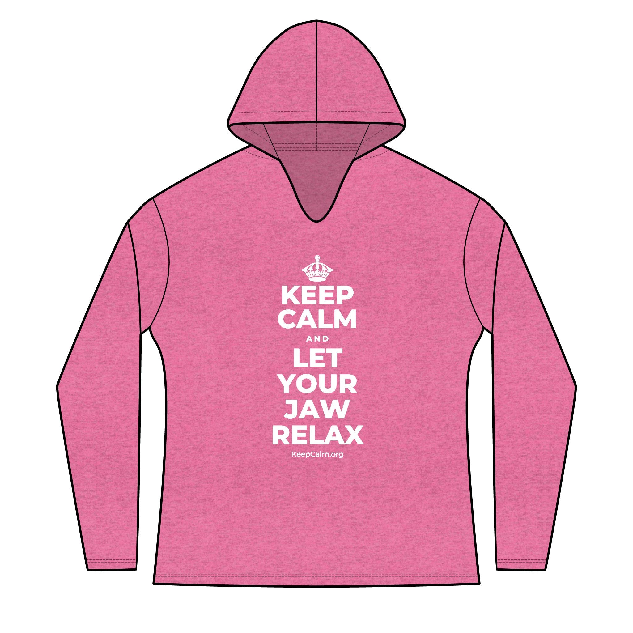 KEEP CALM AND LET YOUR JAW RELAX Women's Long Sleeve Hoodie