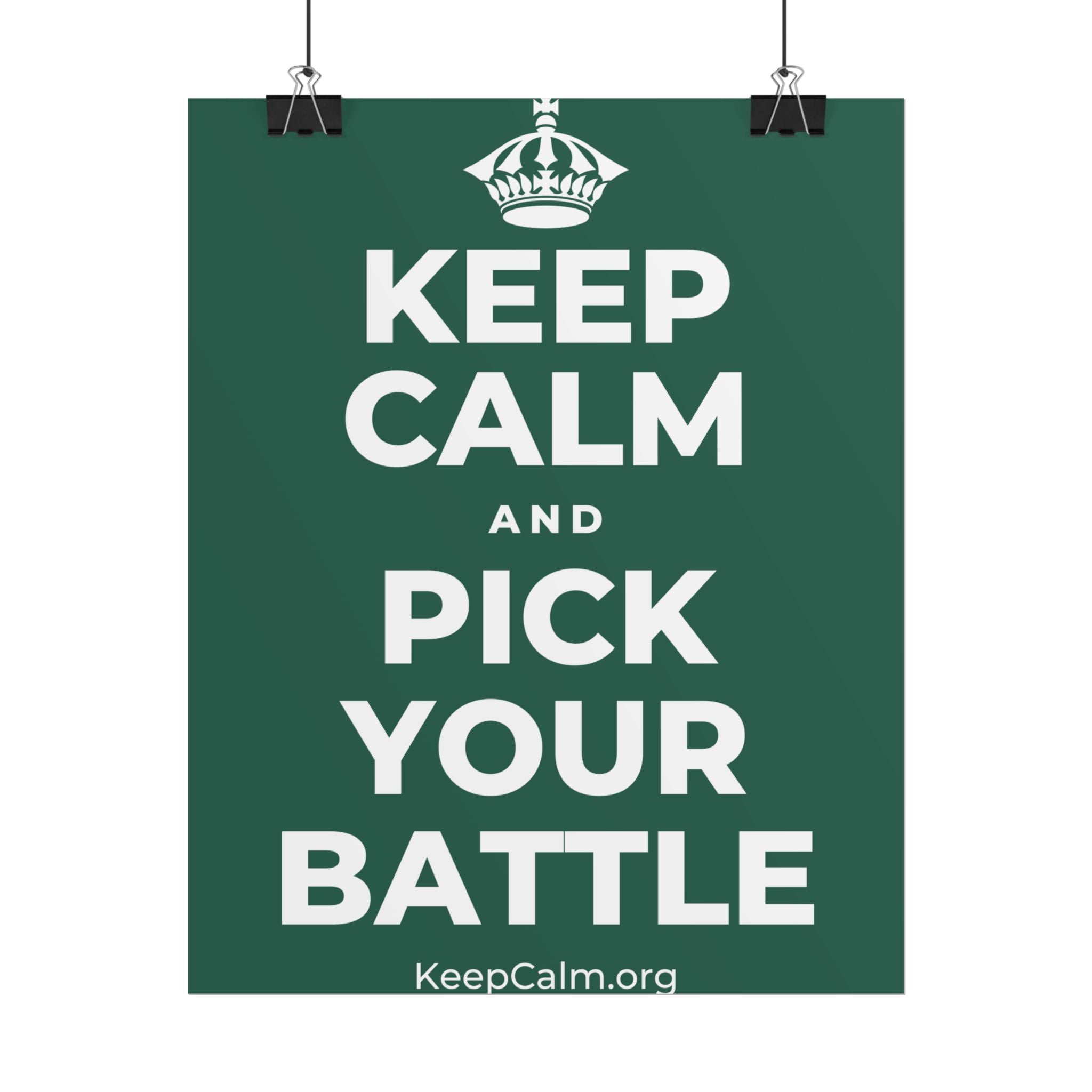 KEEP CALM AND PICK YOUR BATTLE Poster