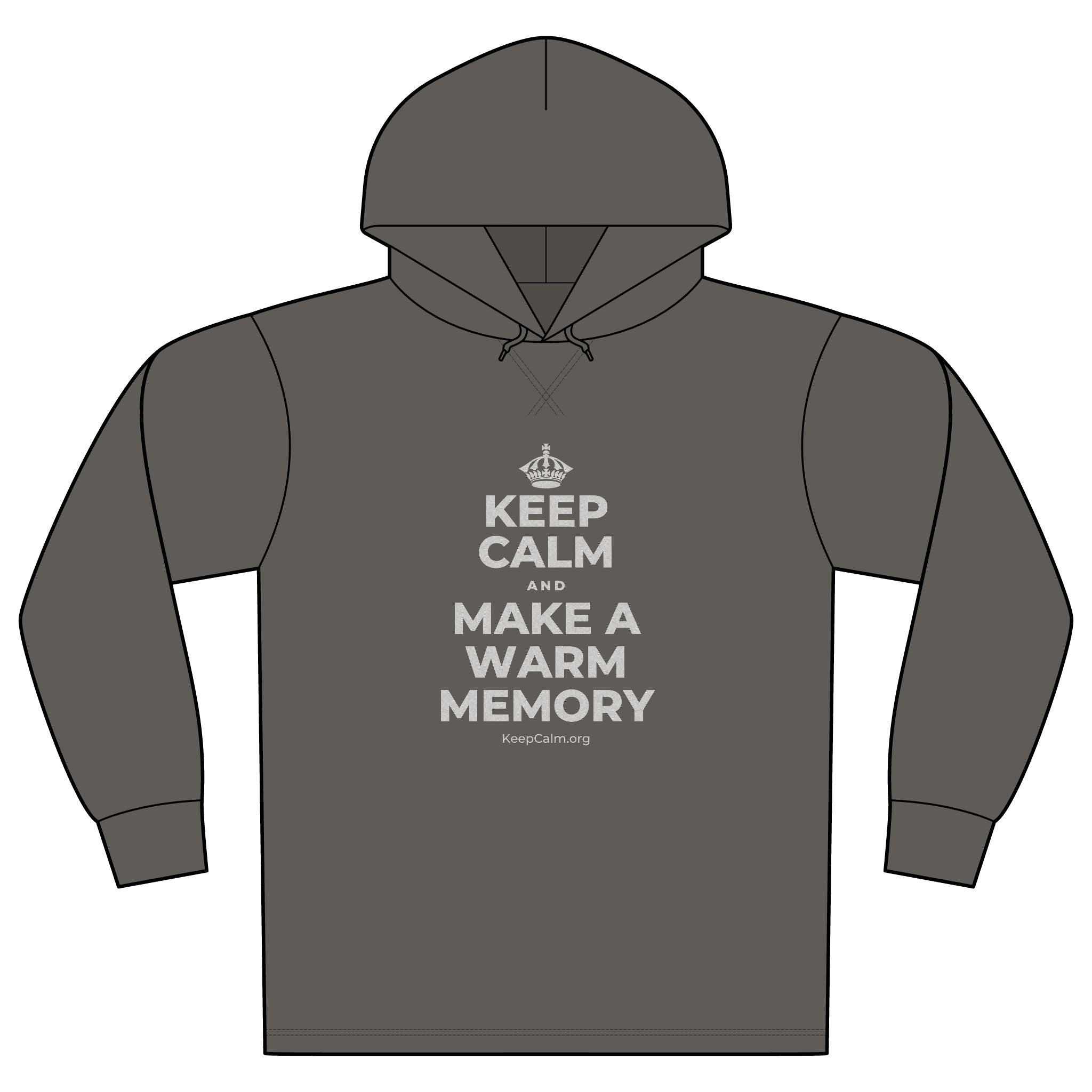 KEEP CALM AND MAKE A WARM MEMORY Organic Hoodie Tee