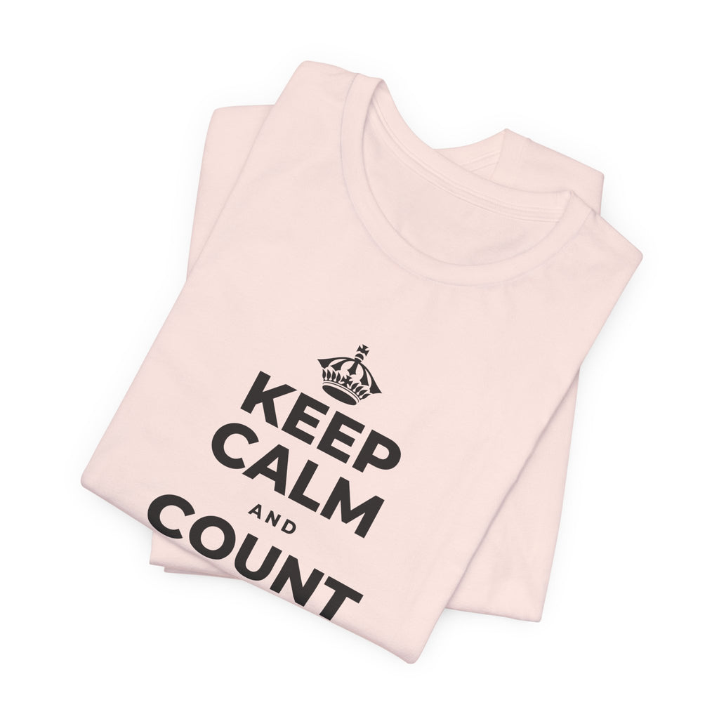 KEEP CALM AND COUNT YOUR SLOW BREATHS T-Shirt (Soft Cream–Heather Mauve)