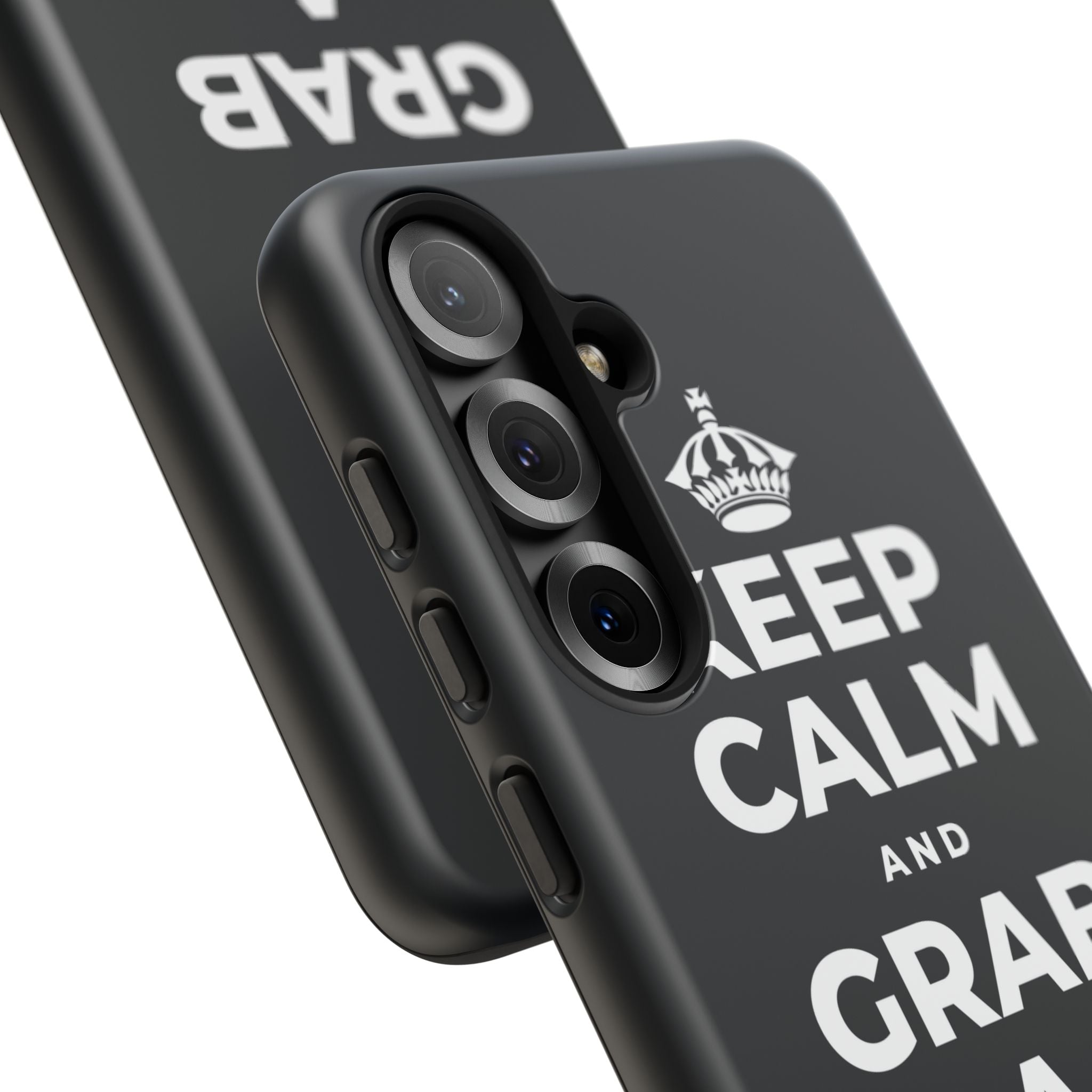 KEEP CALM AND GRAB A WARM DRINK Phone Case (Dark)