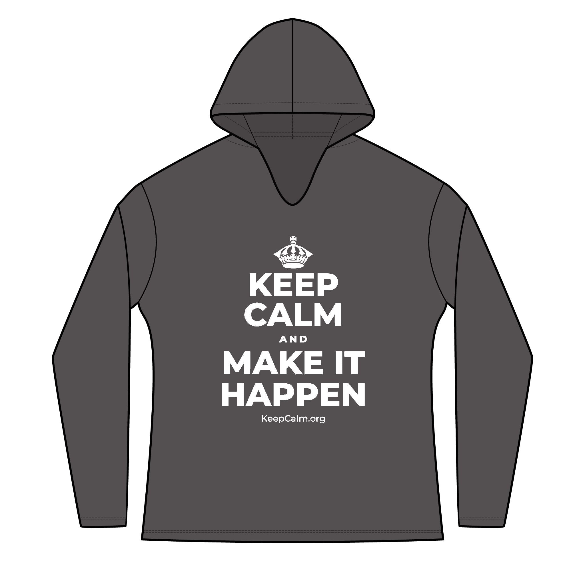 KEEP CALM AND MAKE IT HAPPEN Women's Long Sleeve Hoodie