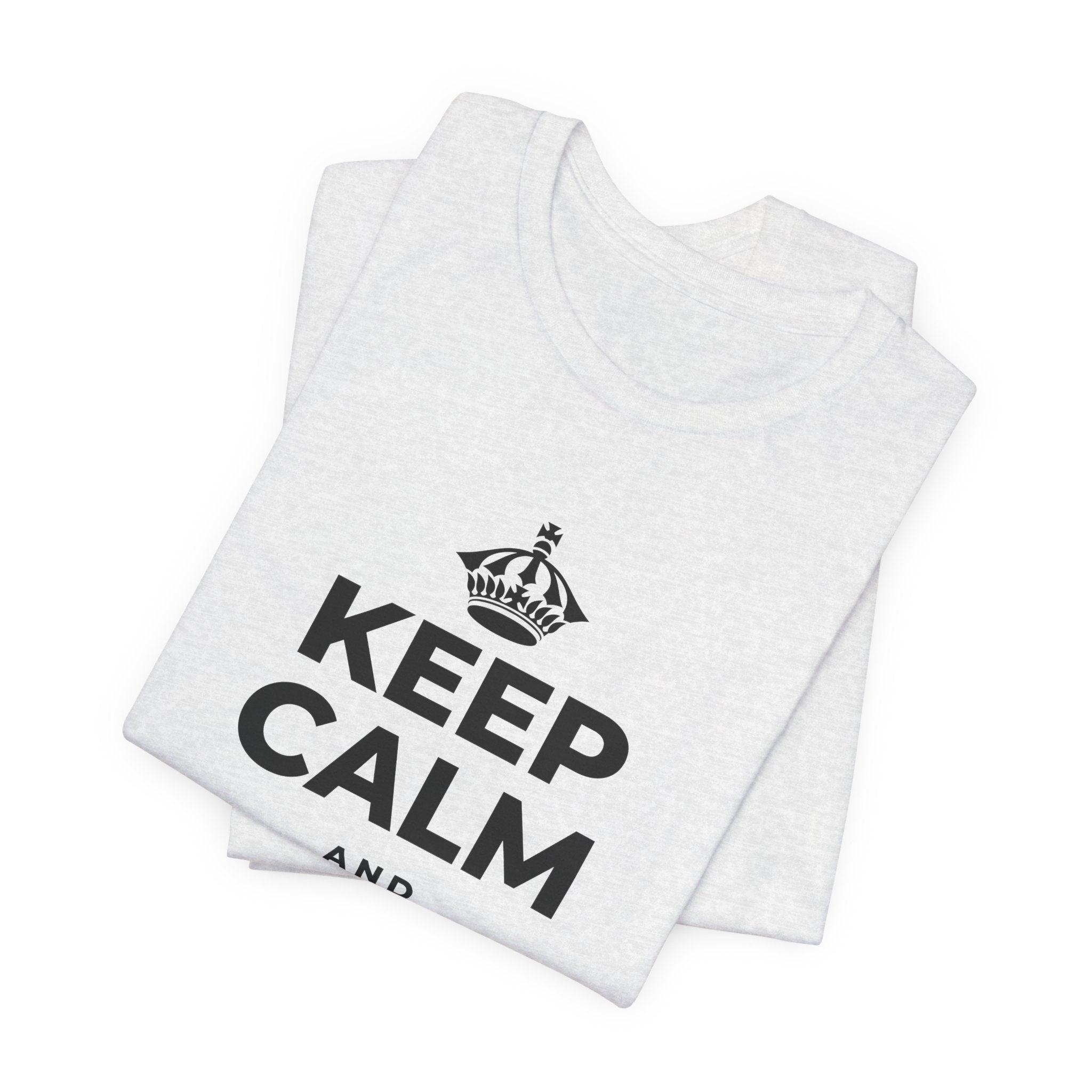KEEP CALM AND CHASE THE SUN T-Shirt (Soft Cream–Heather Mauve)