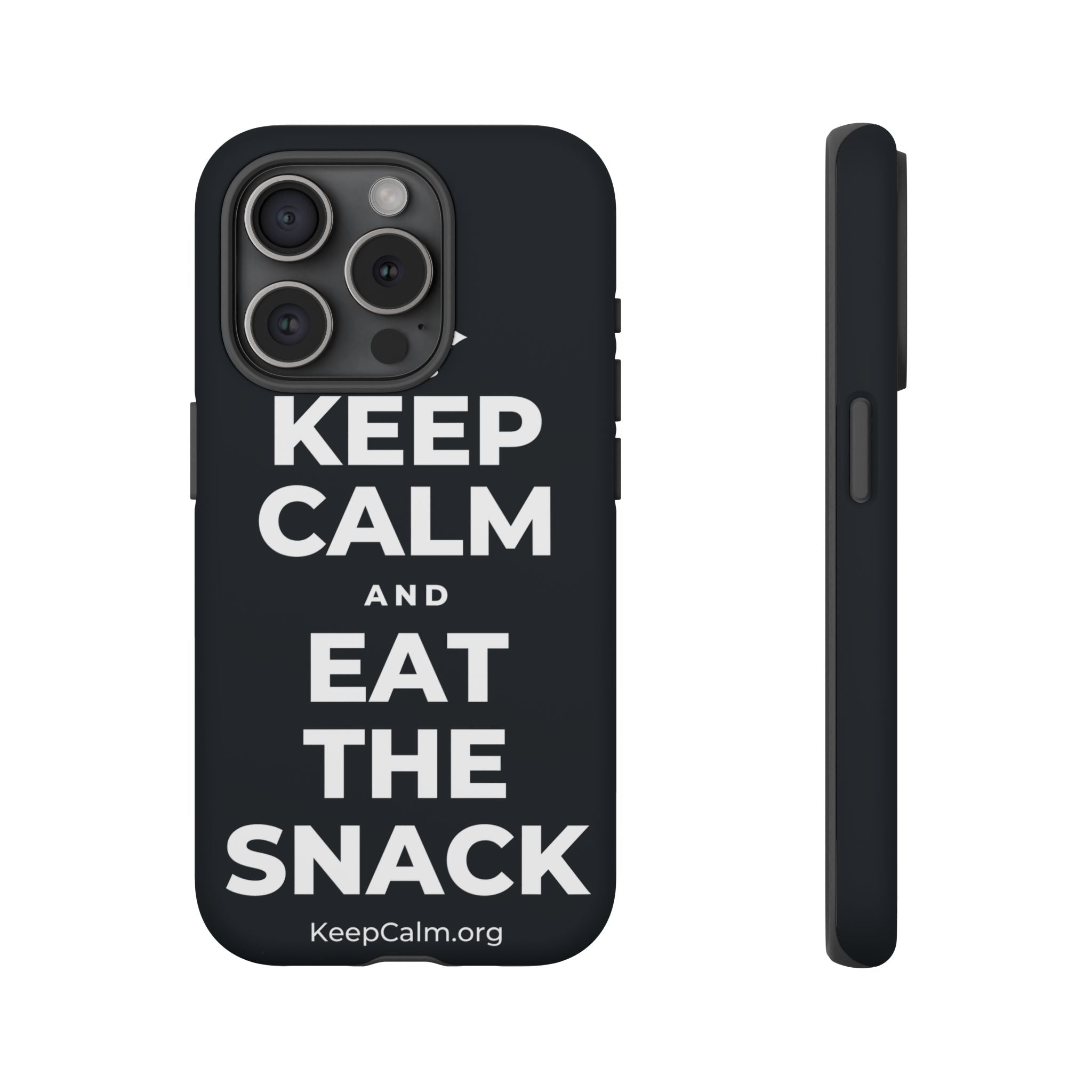 KEEP CALM AND EAT THE SNACK Phone Case (Dark)