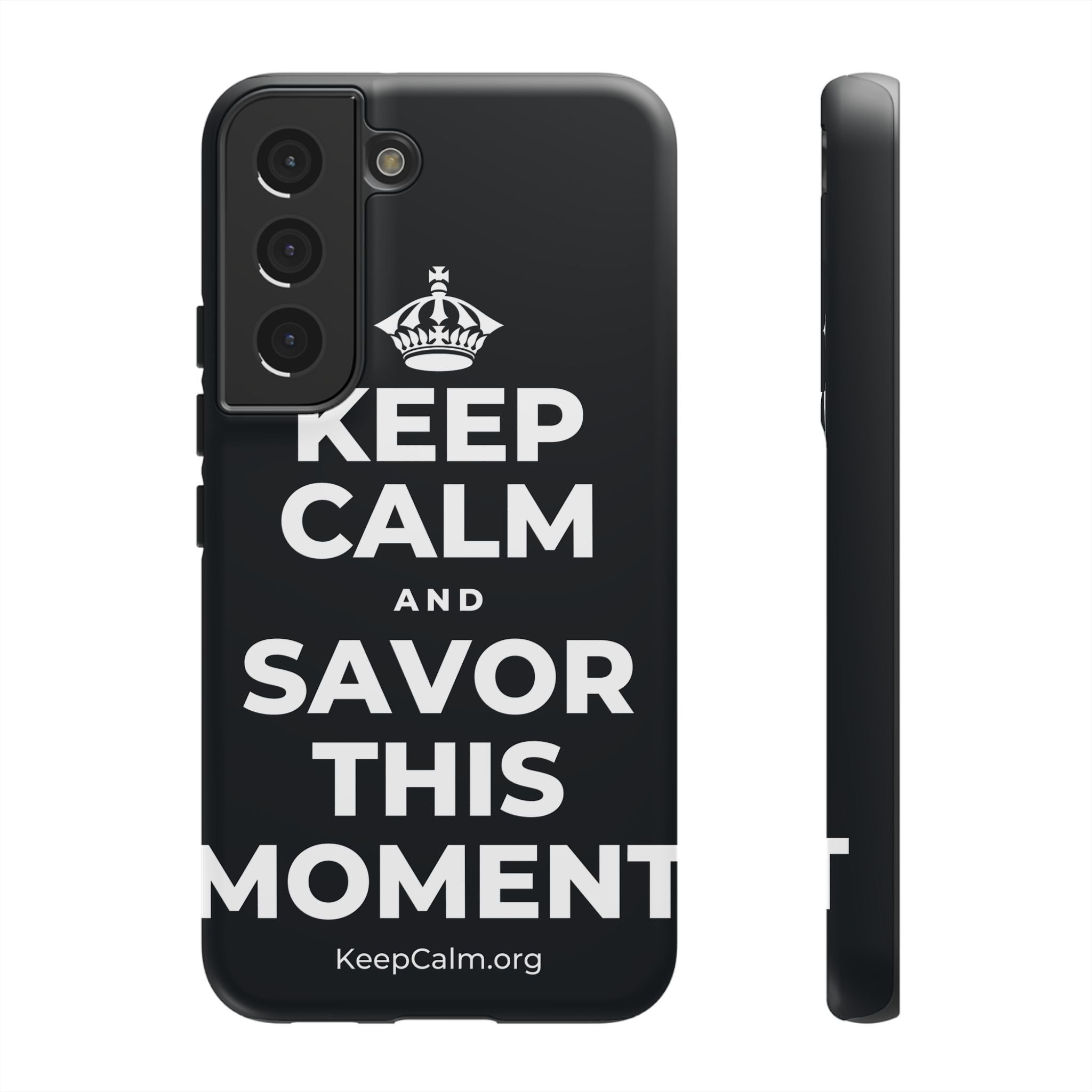 KEEP CALM AND SAVOR THIS MOMENT Phone Case (Dark)