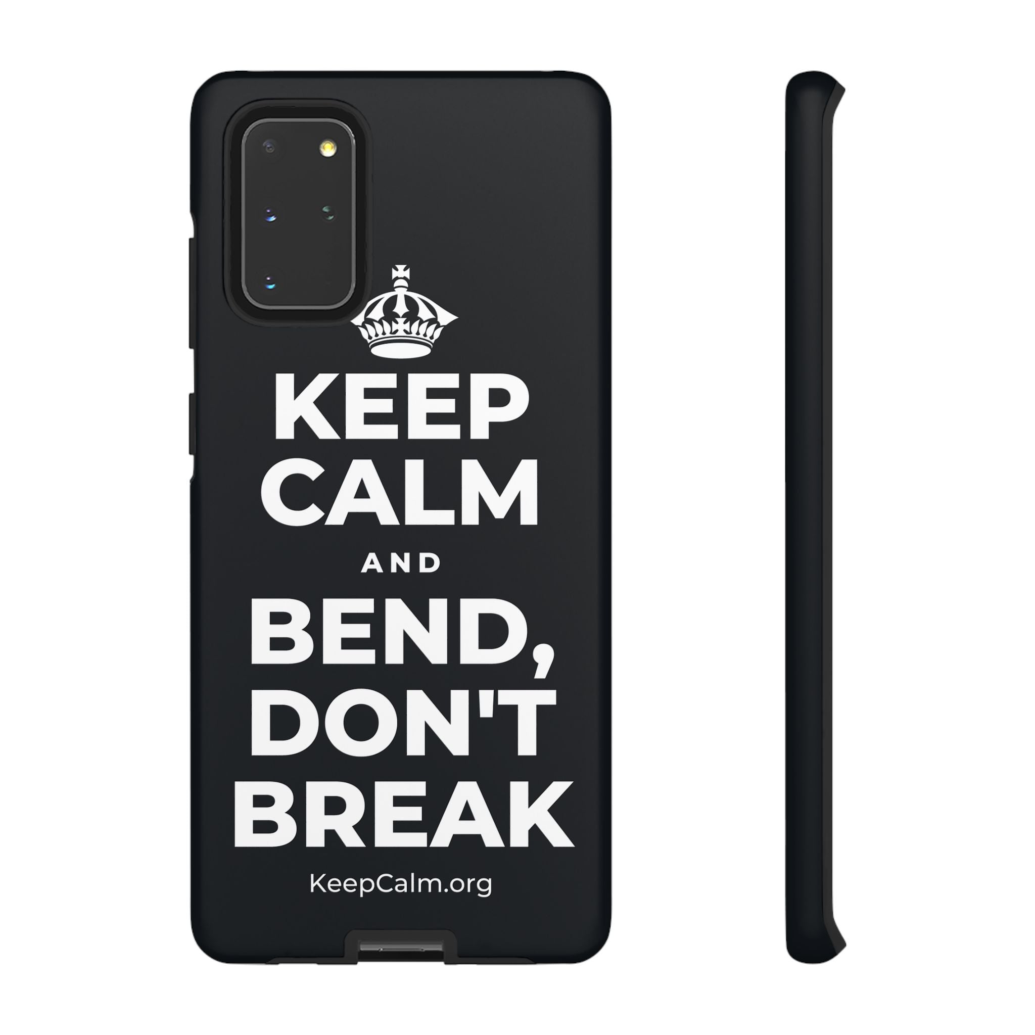 KEEP CALM AND BEND, DON'T BREAK Phone Case (Dark)