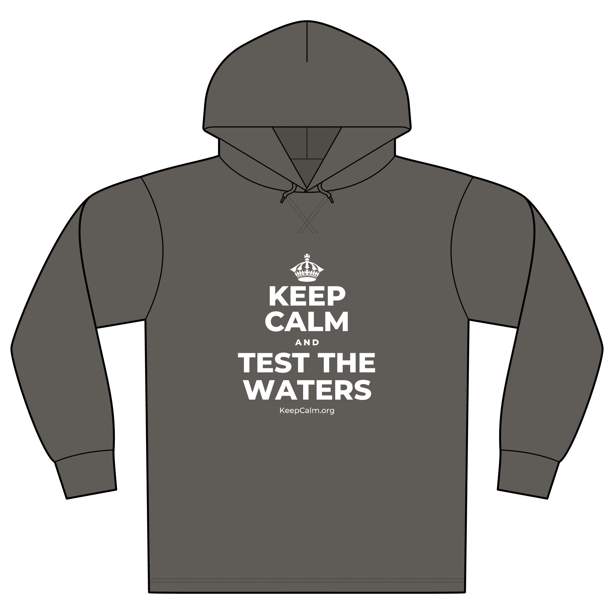 KEEP CALM AND TEST THE WATERS Organic Hoodie Tee