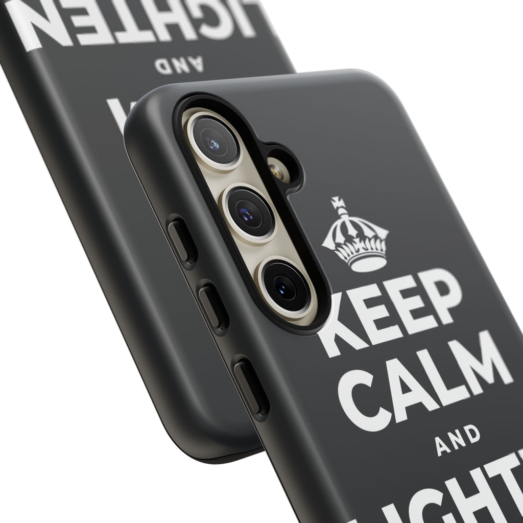 KEEP CALM AND LIGHTEN THE LOAD Phone Case (Dark)