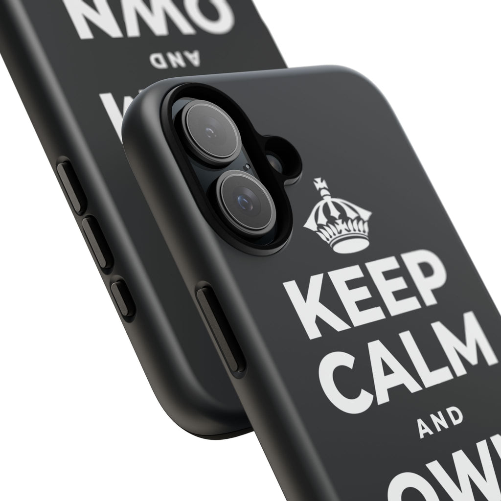 KEEP CALM AND OWN THE WIN Phone Case (Dark)