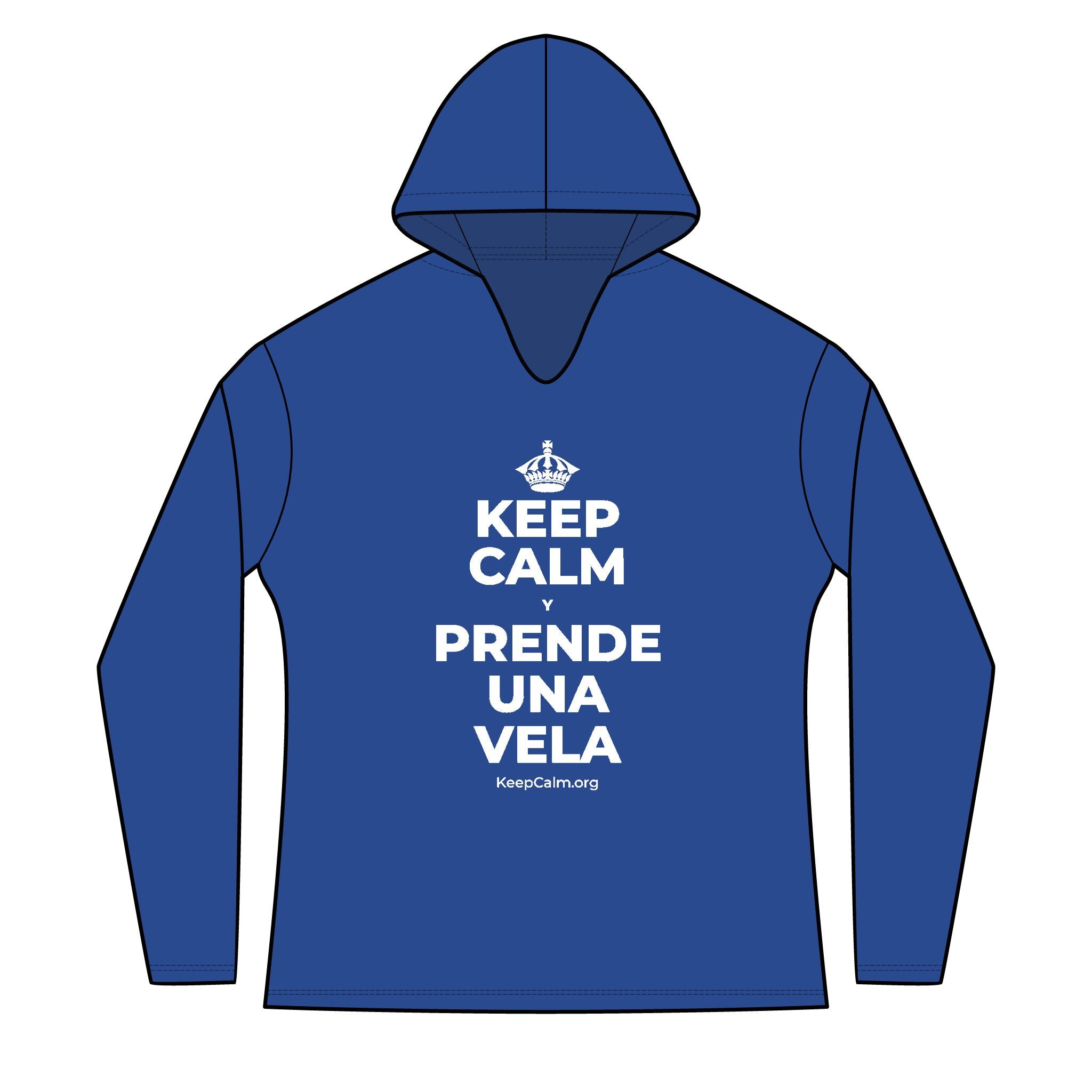 KEEP CALM Y PRENDE UNA VELA Women's Long Sleeve Hoodie