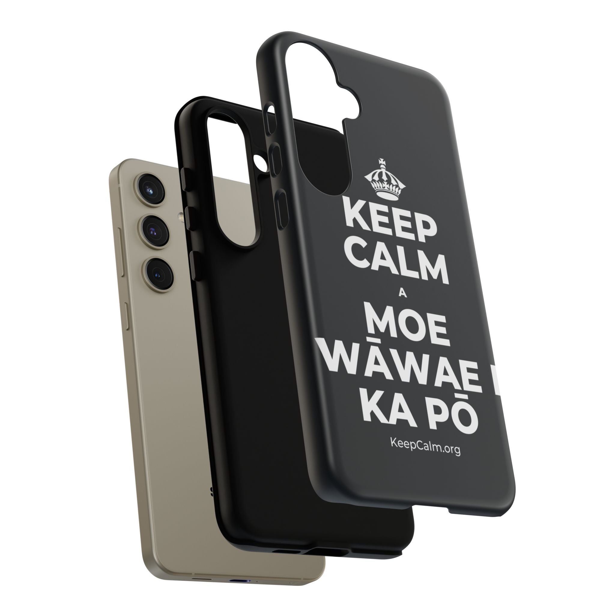 KEEP CALM A MOE WĀWAE I KA PŌ Phone Case (Dark)