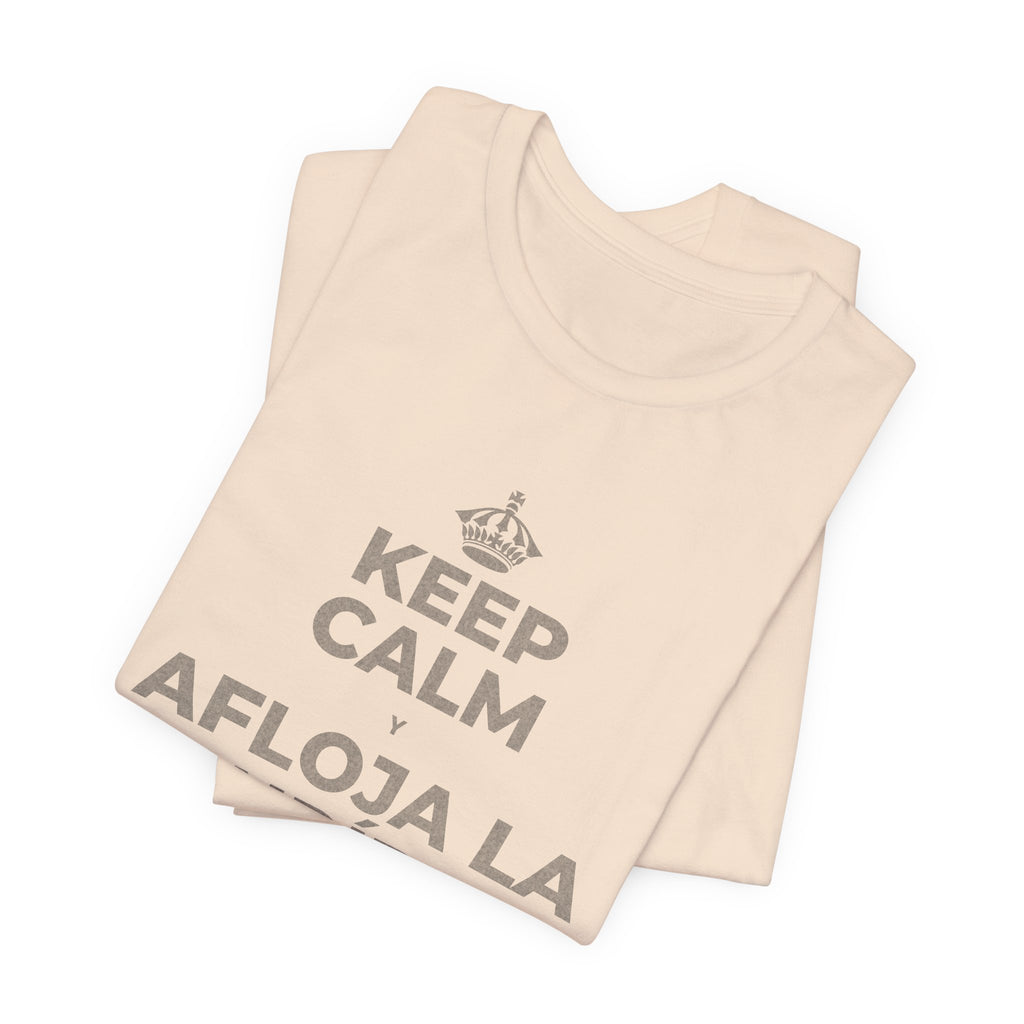 KEEP CALM Y AFLOJA LA MANDÍBULA T-Shirt (Soft Cream–Heather Mauve)