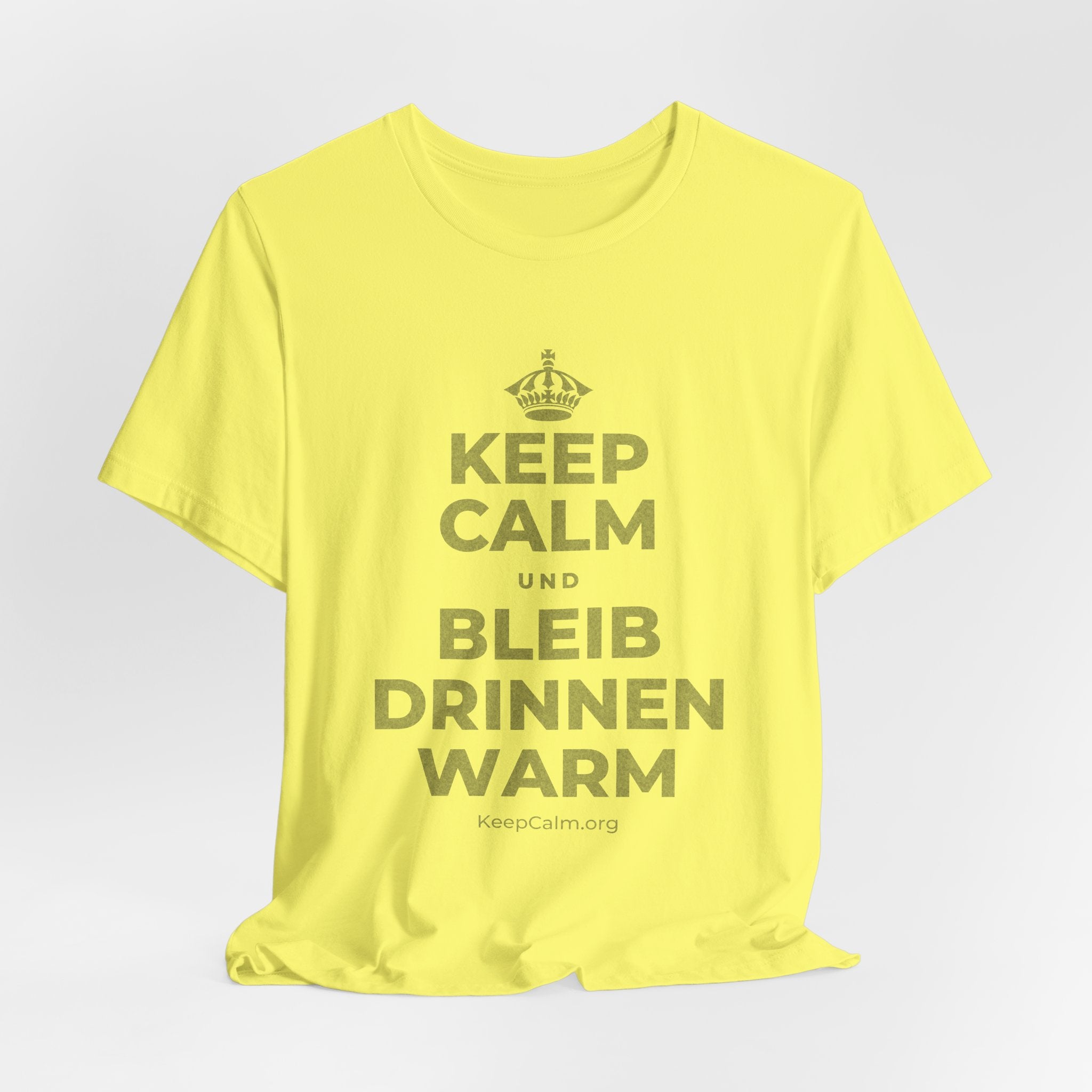 KEEP CALM UND BLEIB DRINNEN WARM T-Shirt (Soft Cream–Heather Mauve)