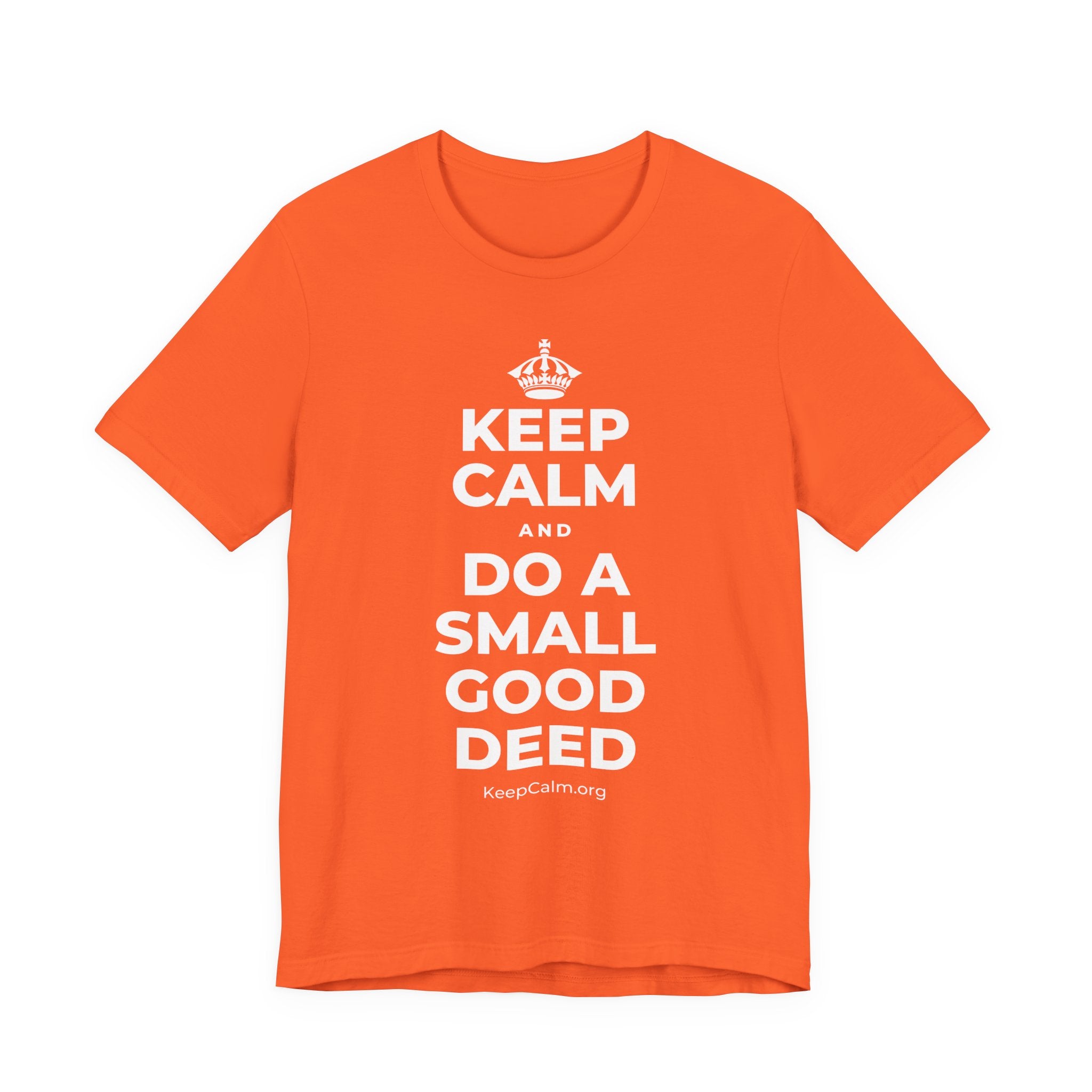KEEP CALM AND DO A SMALL GOOD DEED T-Shirt (Baby Blue–Silver)