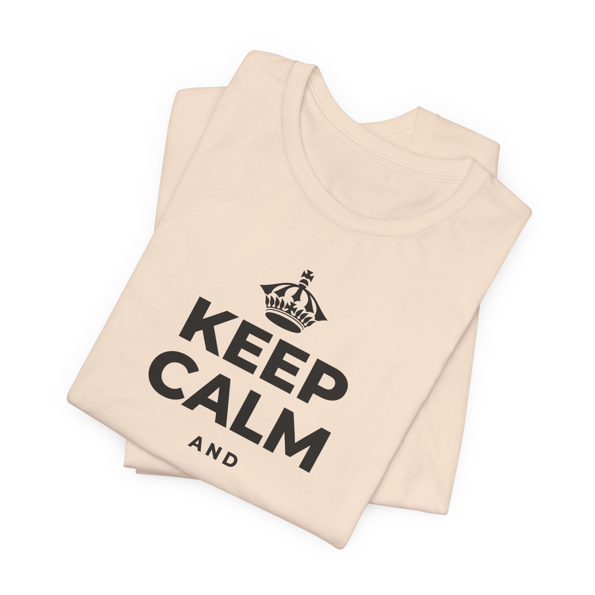 KEEP CALM AND احمِ سلامك T-Shirt (Soft Cream–Heather Mauve)