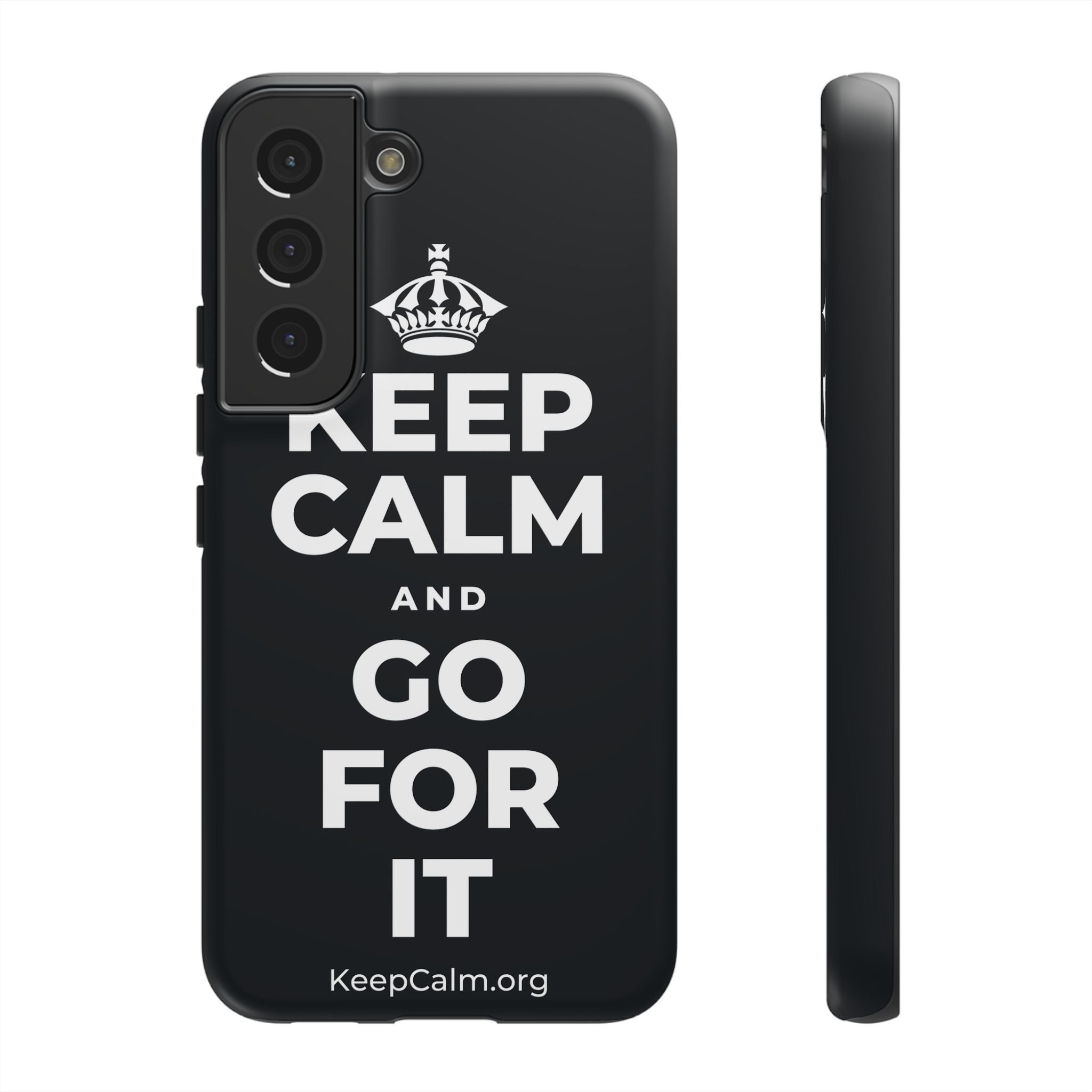 KEEP CALM AND GO FOR IT Phone Case (Dark)