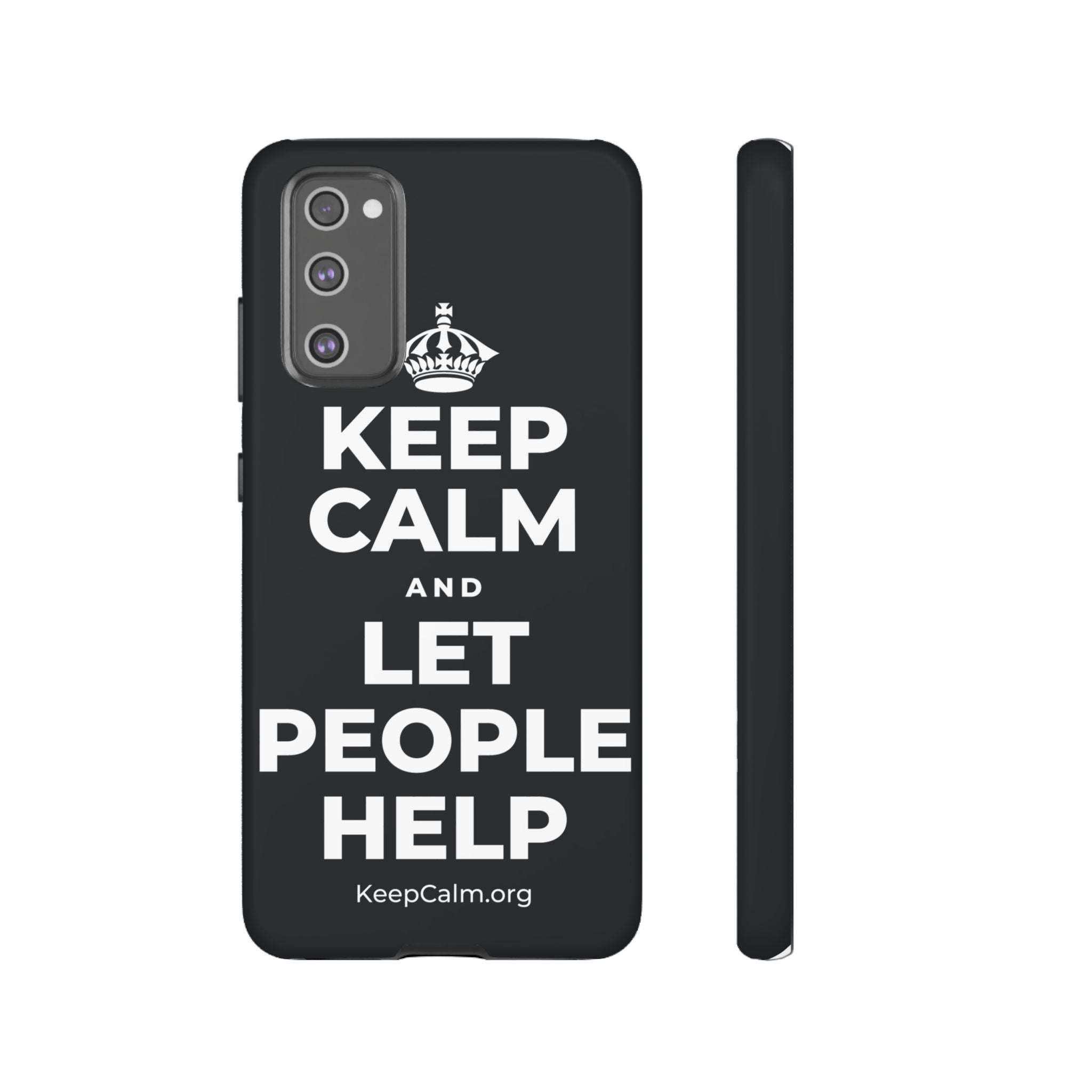 KEEP CALM AND LET PEOPLE HELP Phone Case (Dark)