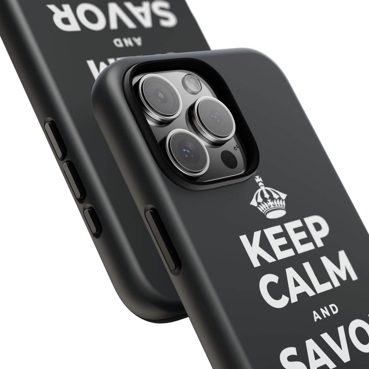 KEEP CALM AND SAVOR THE SMALL JOYS Phone Case (Dark)