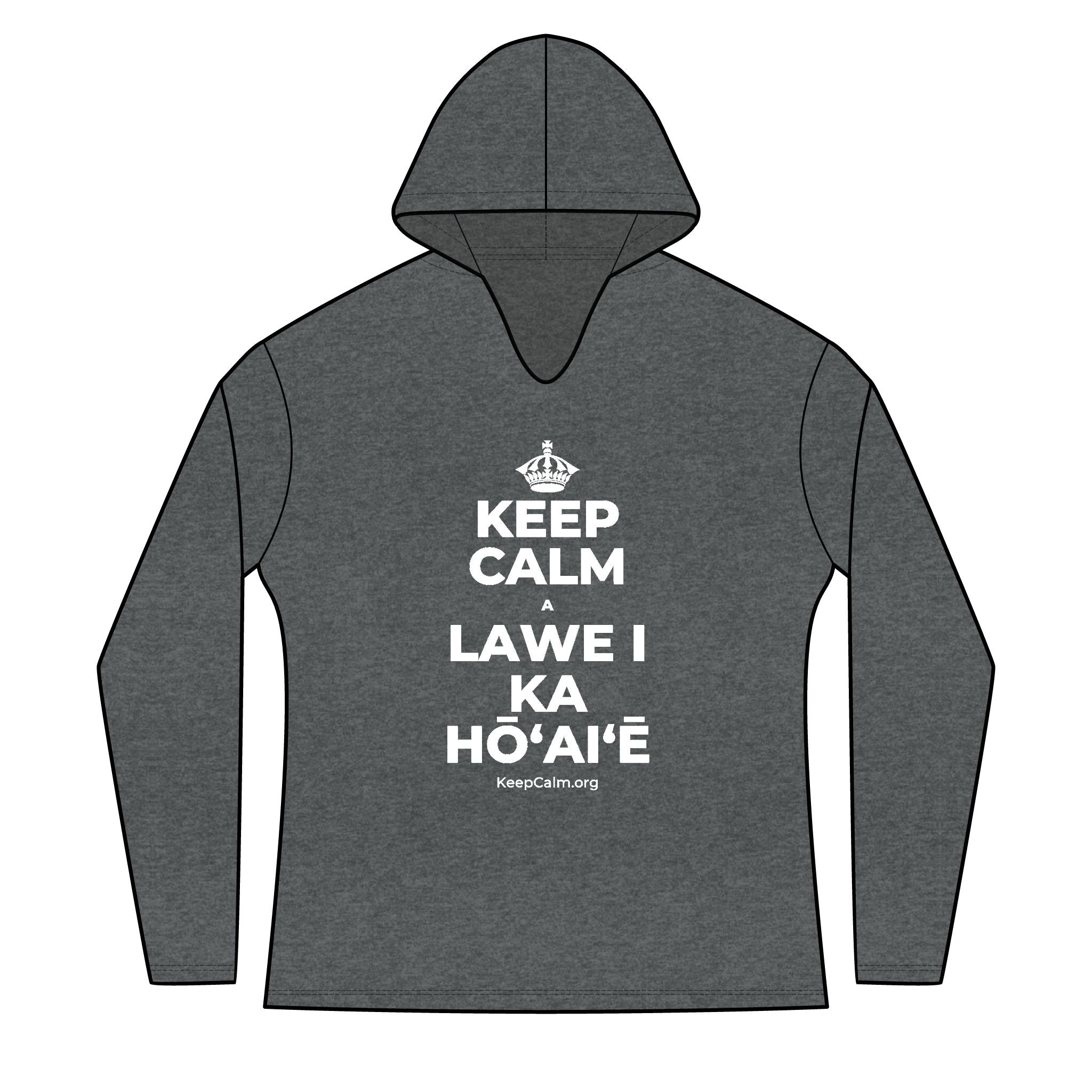 KEEP CALM A LAWE I KA HŌʻAIʻĒ Women's Long Sleeve Hoodie