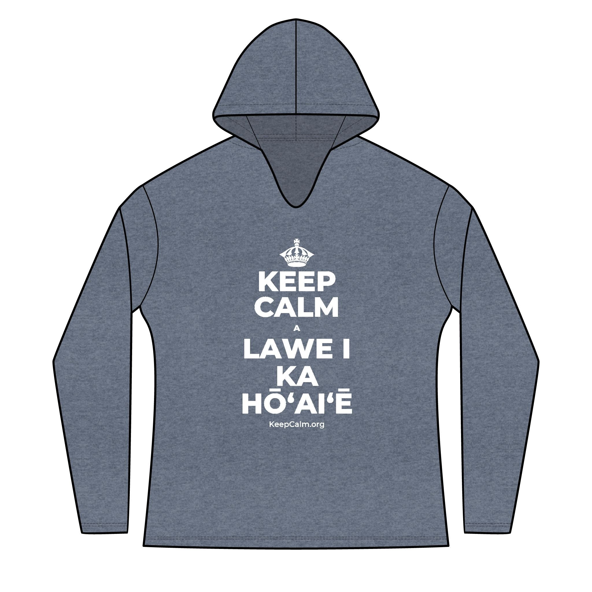 KEEP CALM A LAWE I KA HŌʻAIʻĒ Women's Long Sleeve Hoodie