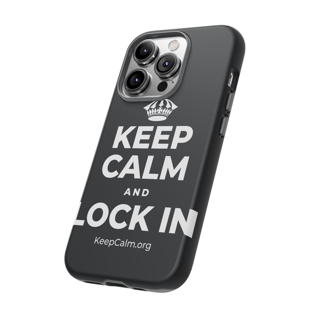 KEEP CALM AND LOCK IN Phone Case (Dark)
