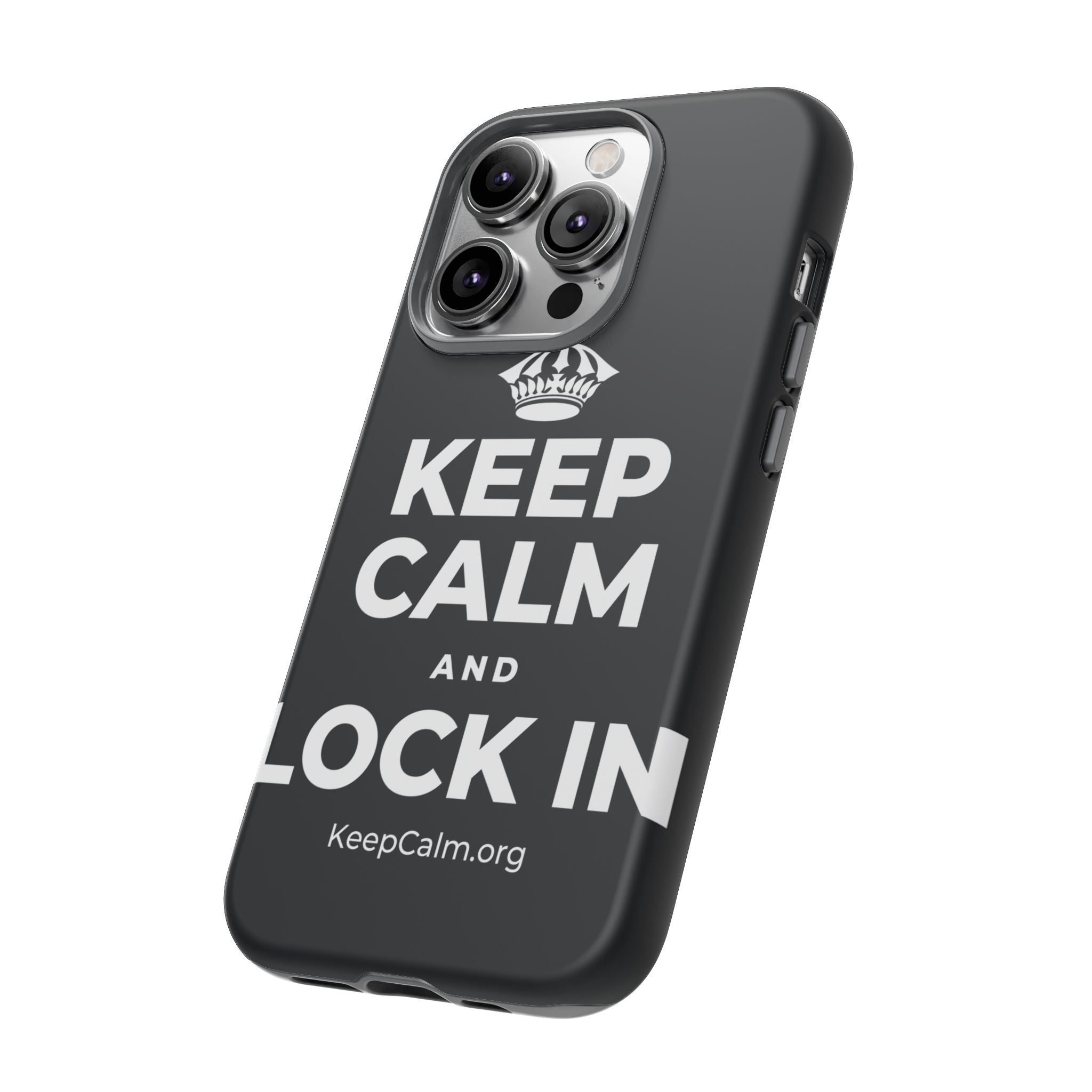 KEEP CALM AND LOCK IN Phone Case (Dark)