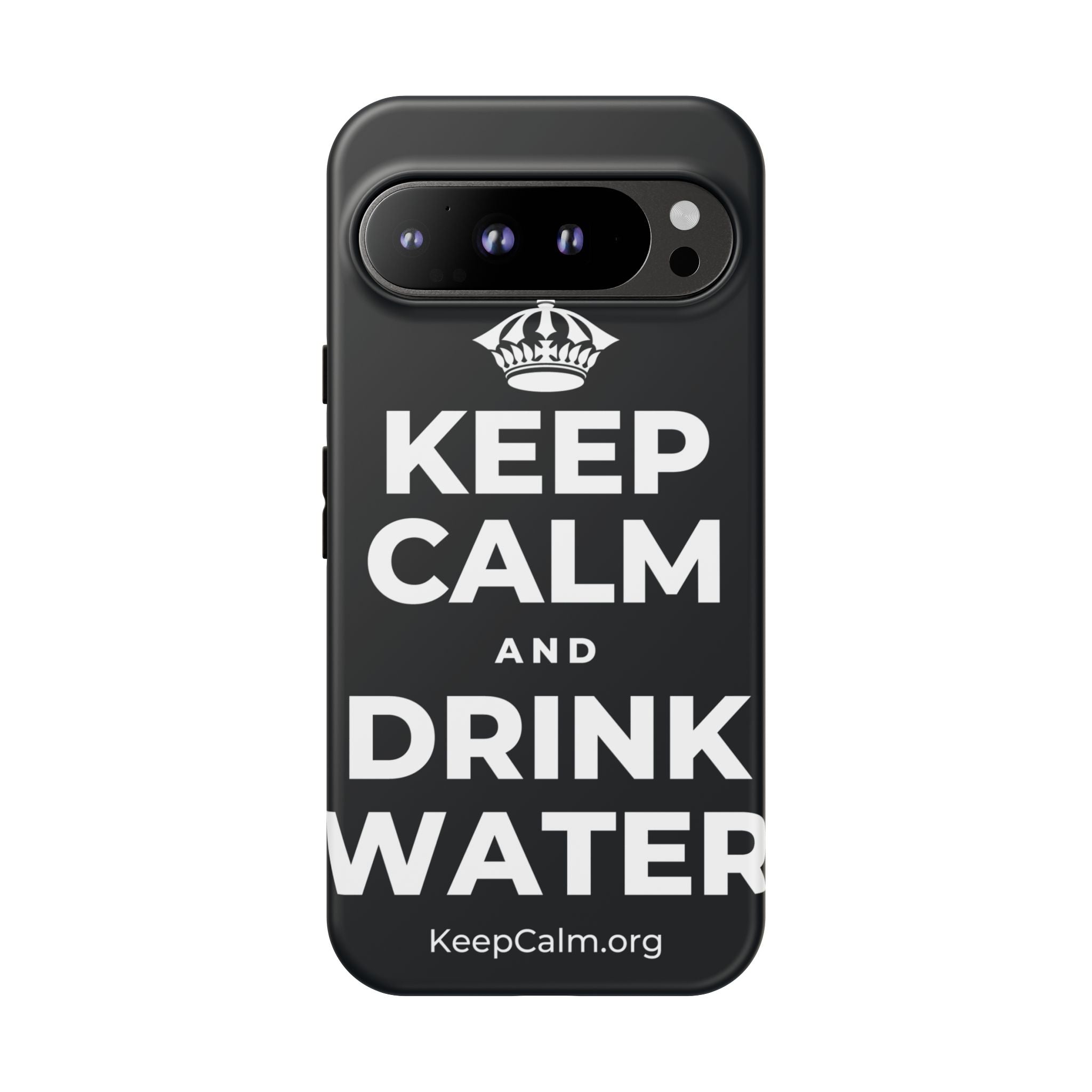 KEEP CALM AND DRINK WATER Phone Case (Dark)