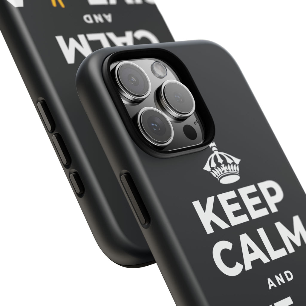 KEEP CALM AND GIVE ✌️ A CHANCE Phone Case (Dark)