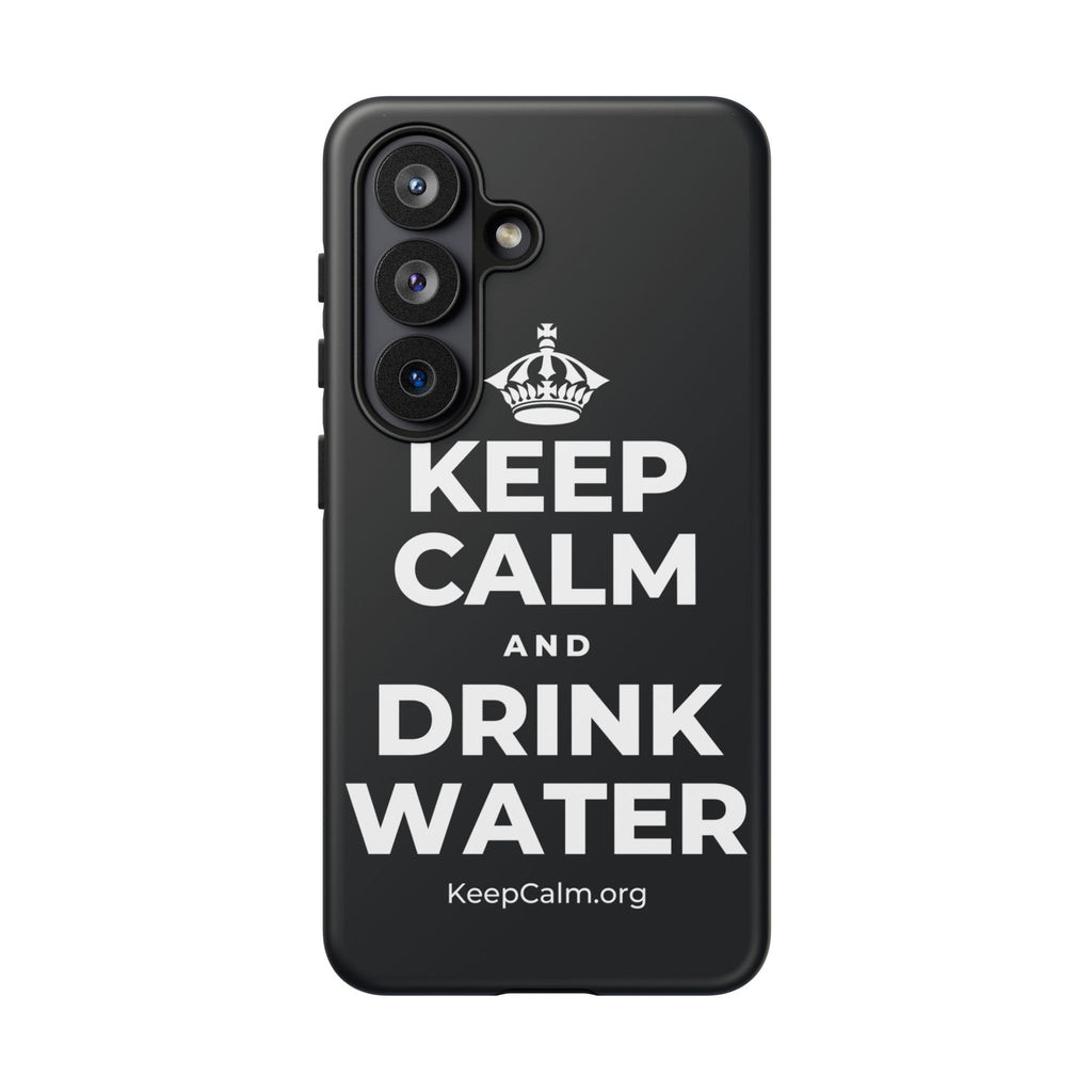 KEEP CALM AND DRINK WATER Phone Case (Dark)