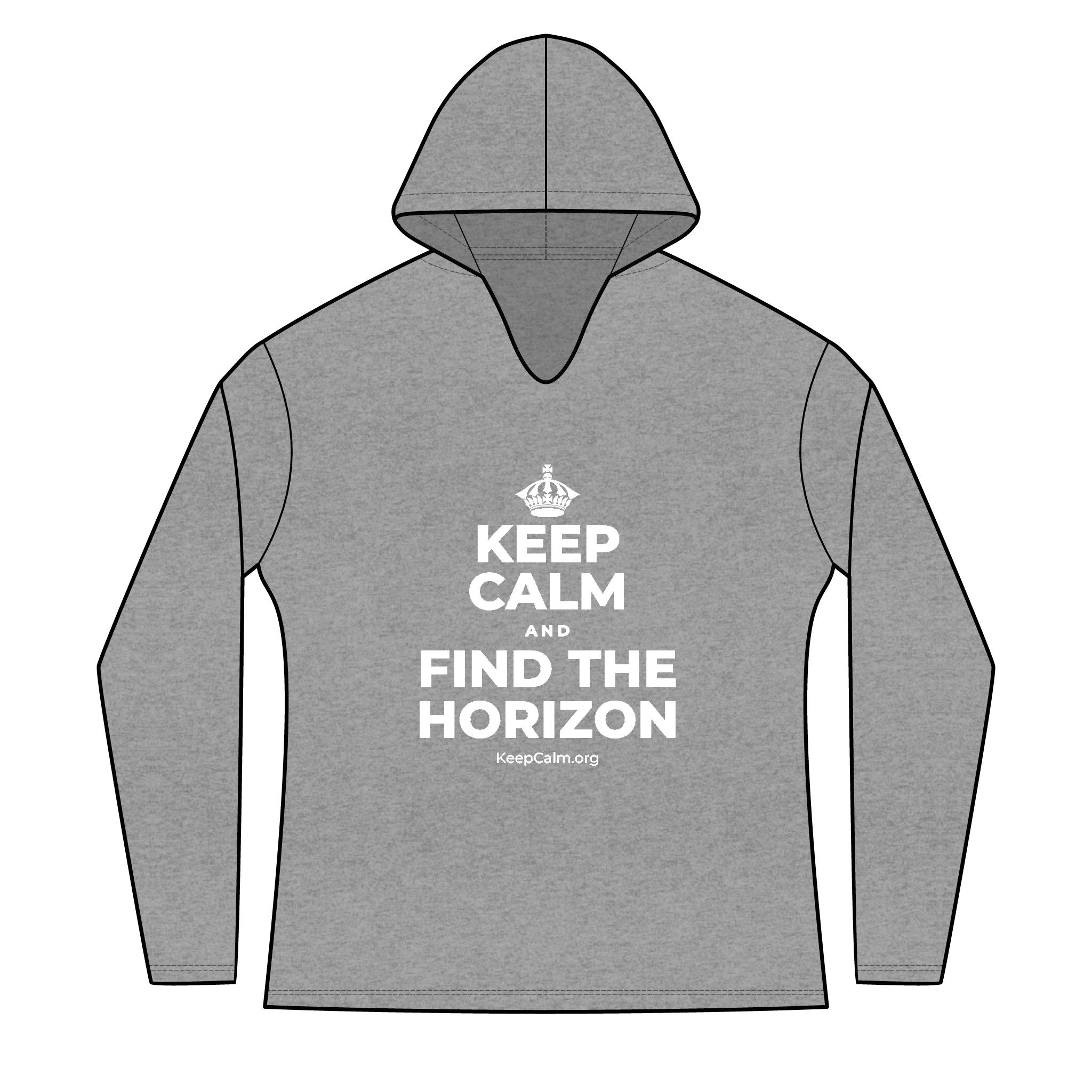 KEEP CALM AND FIND THE HORIZON Women's Long Sleeve Hoodie