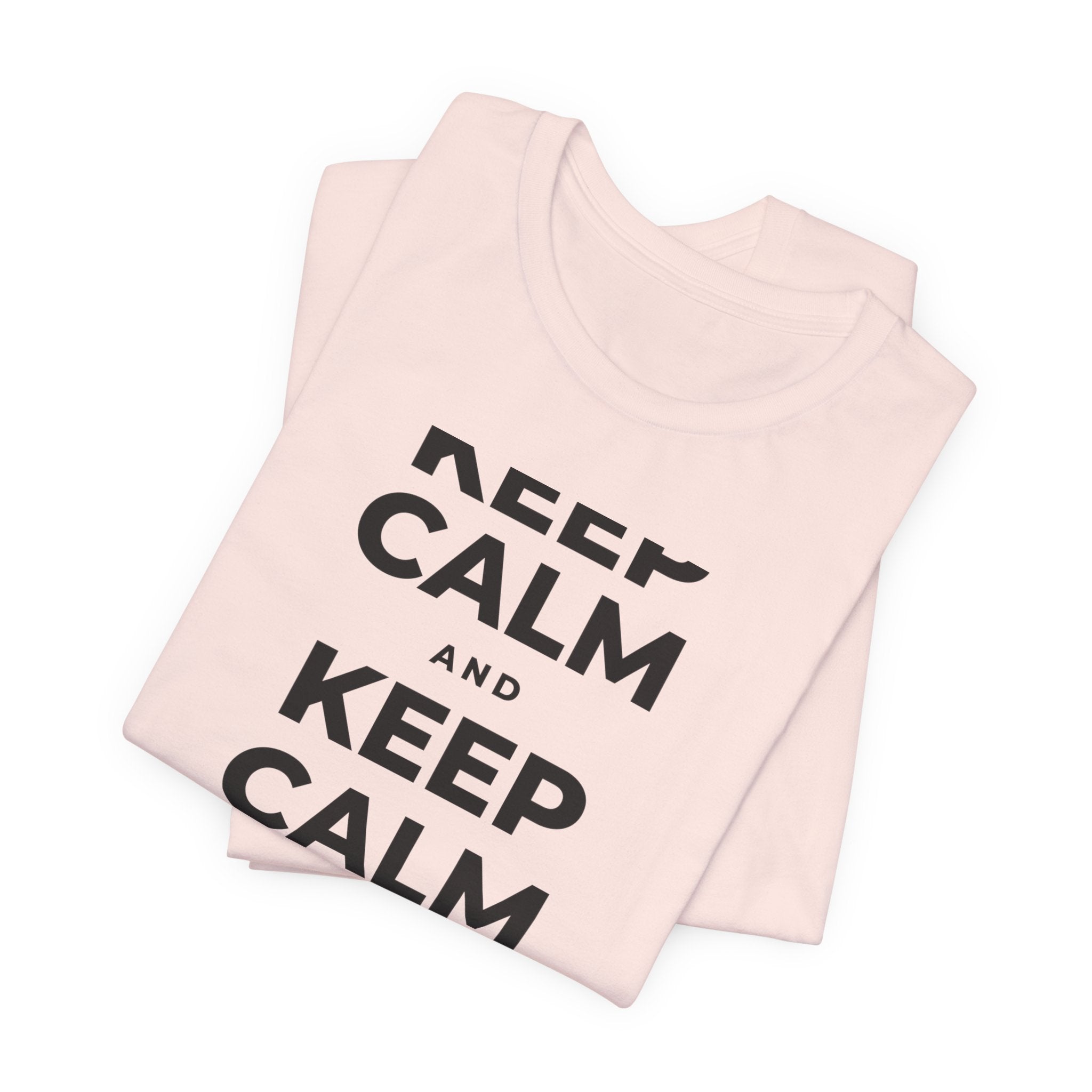 KEEP CALM AND TAKE A WALK T-Shirt (Soft Cream–Heather Mauve)