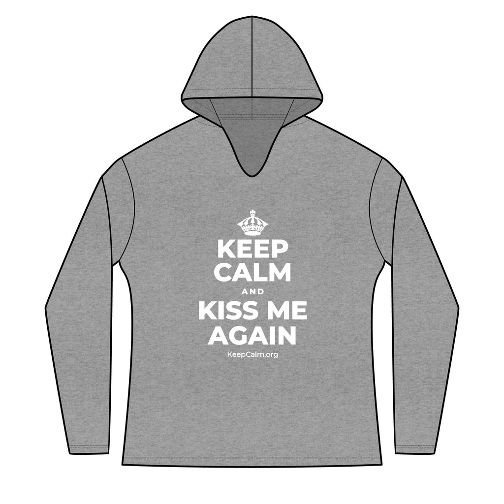 KEEP CALM AND KISS ME AGAIN Women's Long Sleeve Hoodie