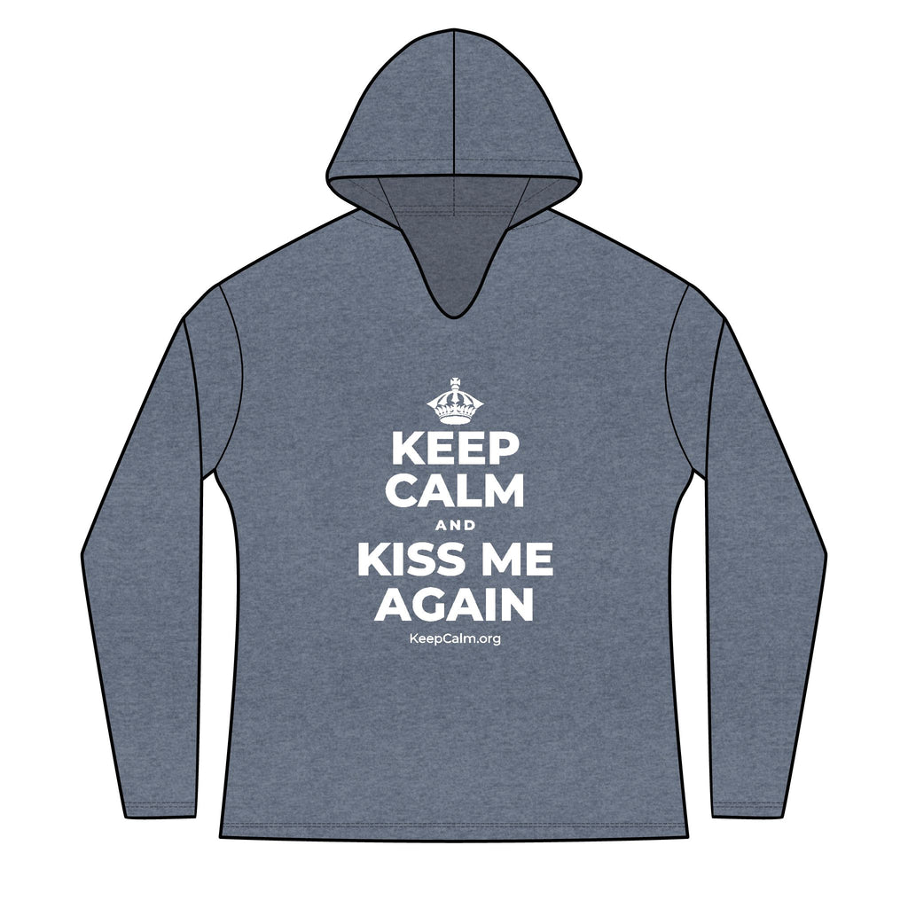 KEEP CALM AND KISS ME AGAIN Women's Long Sleeve Hoodie