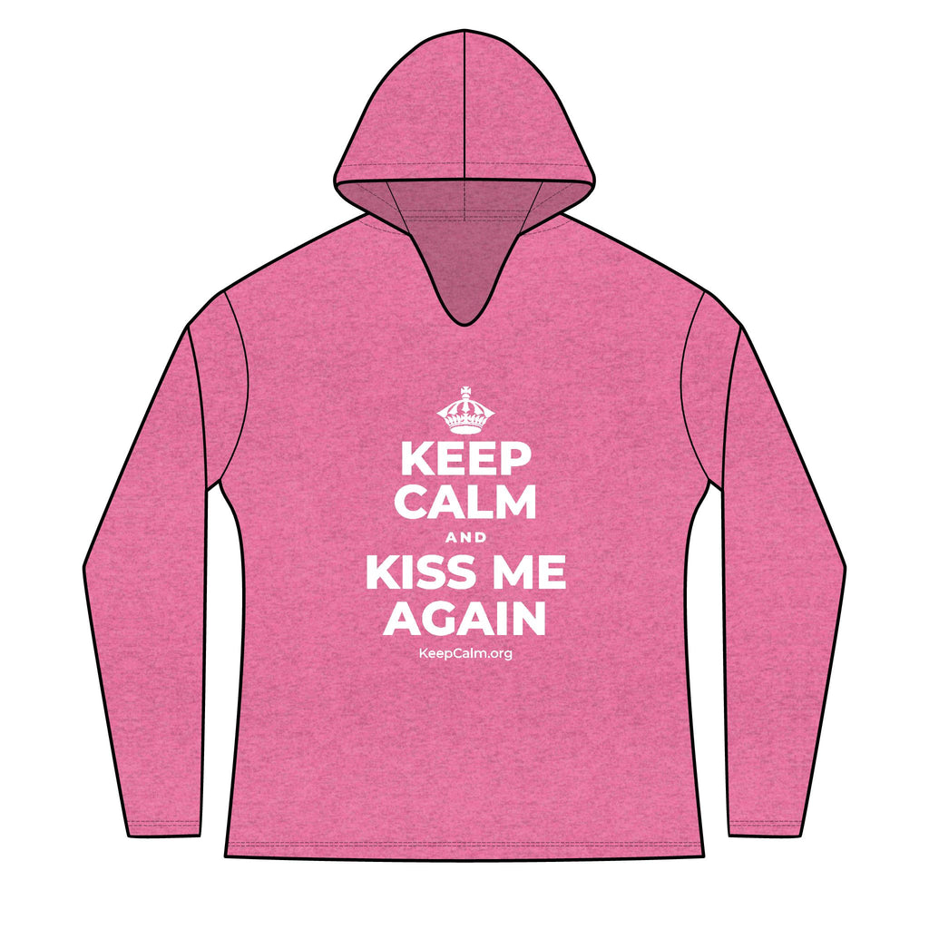 KEEP CALM AND KISS ME AGAIN Women's Long Sleeve Hoodie