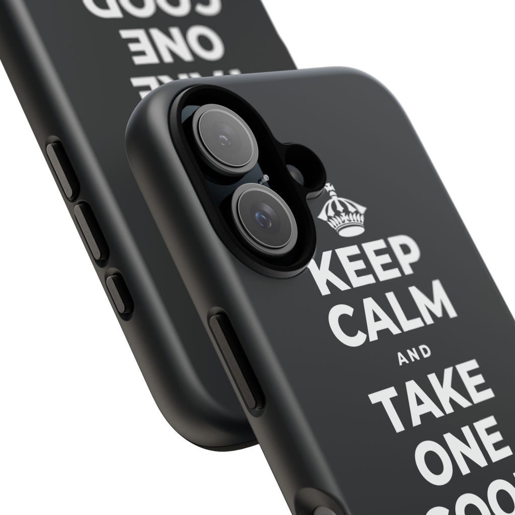 KEEP CALM AND TAKE ONE GOOD DAY AT A TIME Phone Case (Dark)