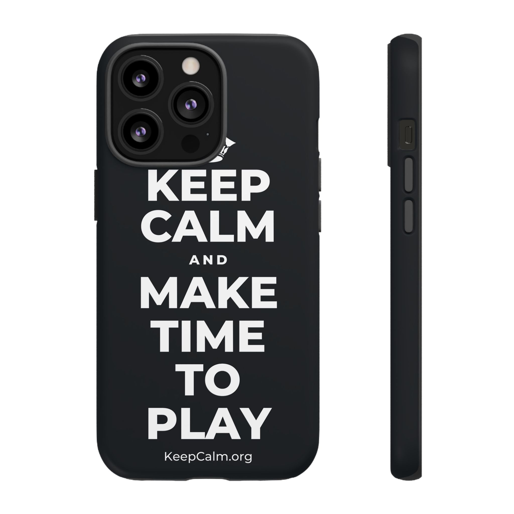 KEEP CALM AND MAKE TIME TO PLAY Phone Case (Dark)