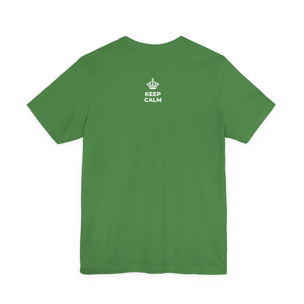 KEEP CALM AND LET LOVE FLOW T-Shirt (Baby Blue–Silver)