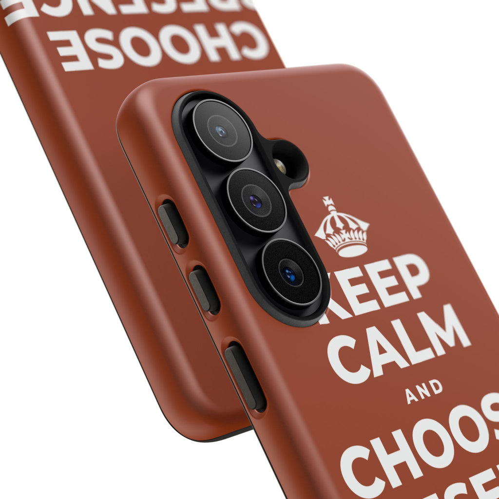 KEEP CALM AND CHOOSE PRESENCE OVER PRESENTS Phone Case