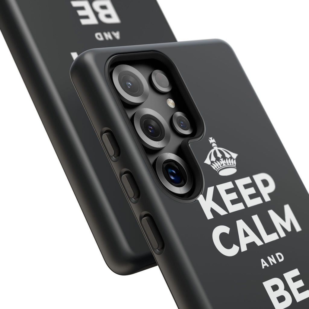 KEEP CALM AND BE STRONG LIKE A 🦕 Phone Case (Dark)