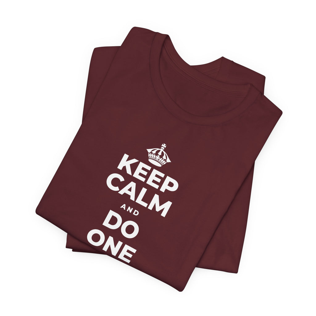 KEEP CALM AND DO ONE THING, THEN THE NEXT T-Shirt (Baby Blue–Silver)